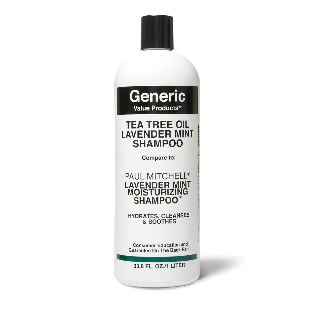 Shampooing GVP Lavande et huile d'arbre à thé, bouteille, hydratation douce pour cheveux secs