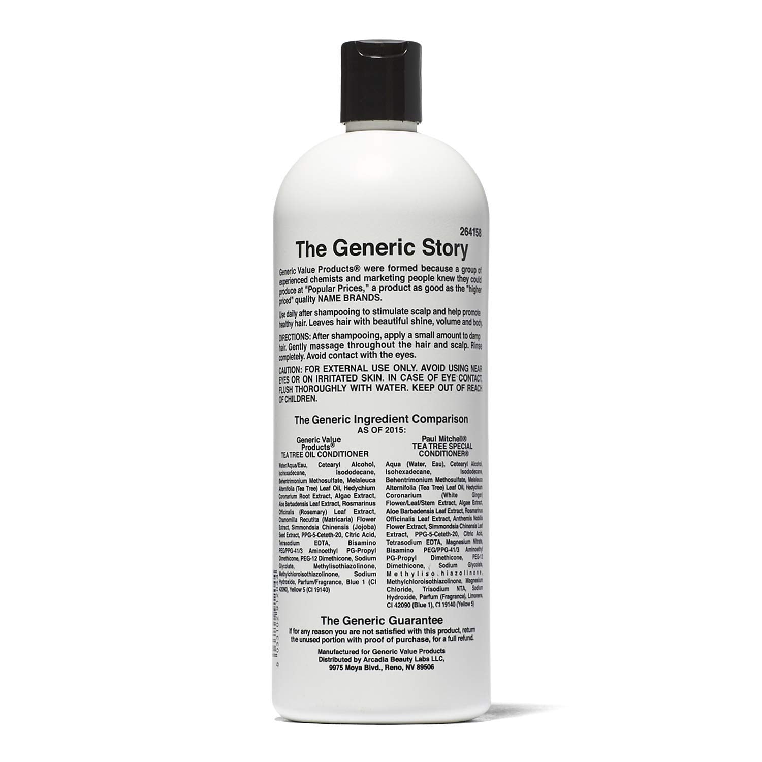 Generic Value Products après-shampooing huile arbre-the, démonstration sur cheveux