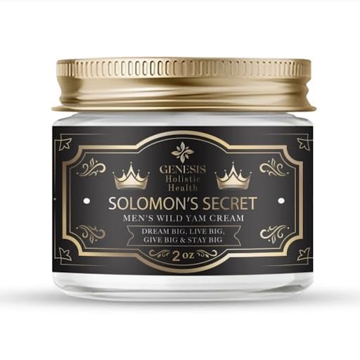 Genesis Holistic Health Solomon's Secret – crème pour homme, bouteille 2 oz hydratation rapide.