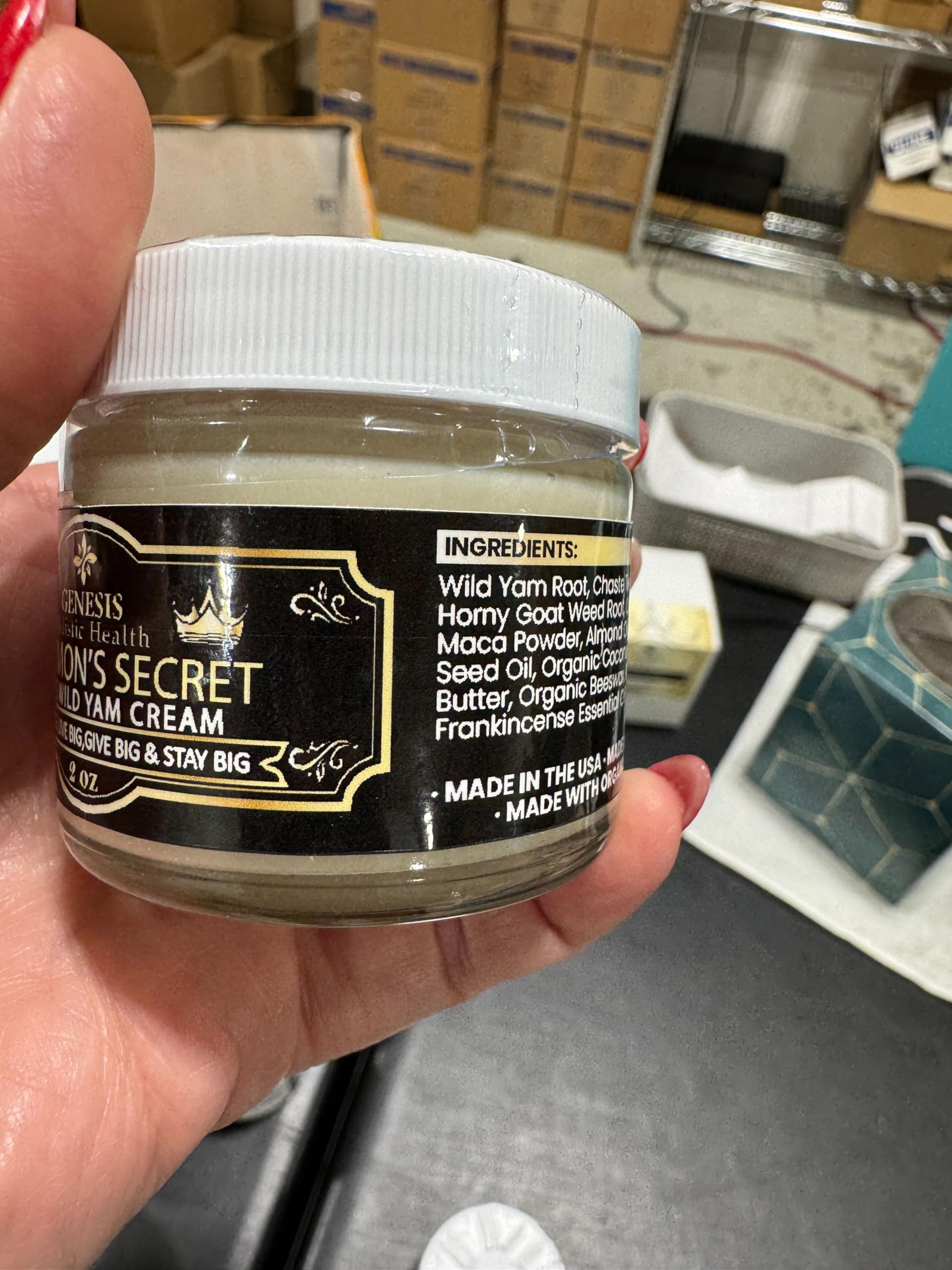 Genesis Holistic Health Solomon's Secret – utilisation quotidienne sur torse et bras pour peau douce.