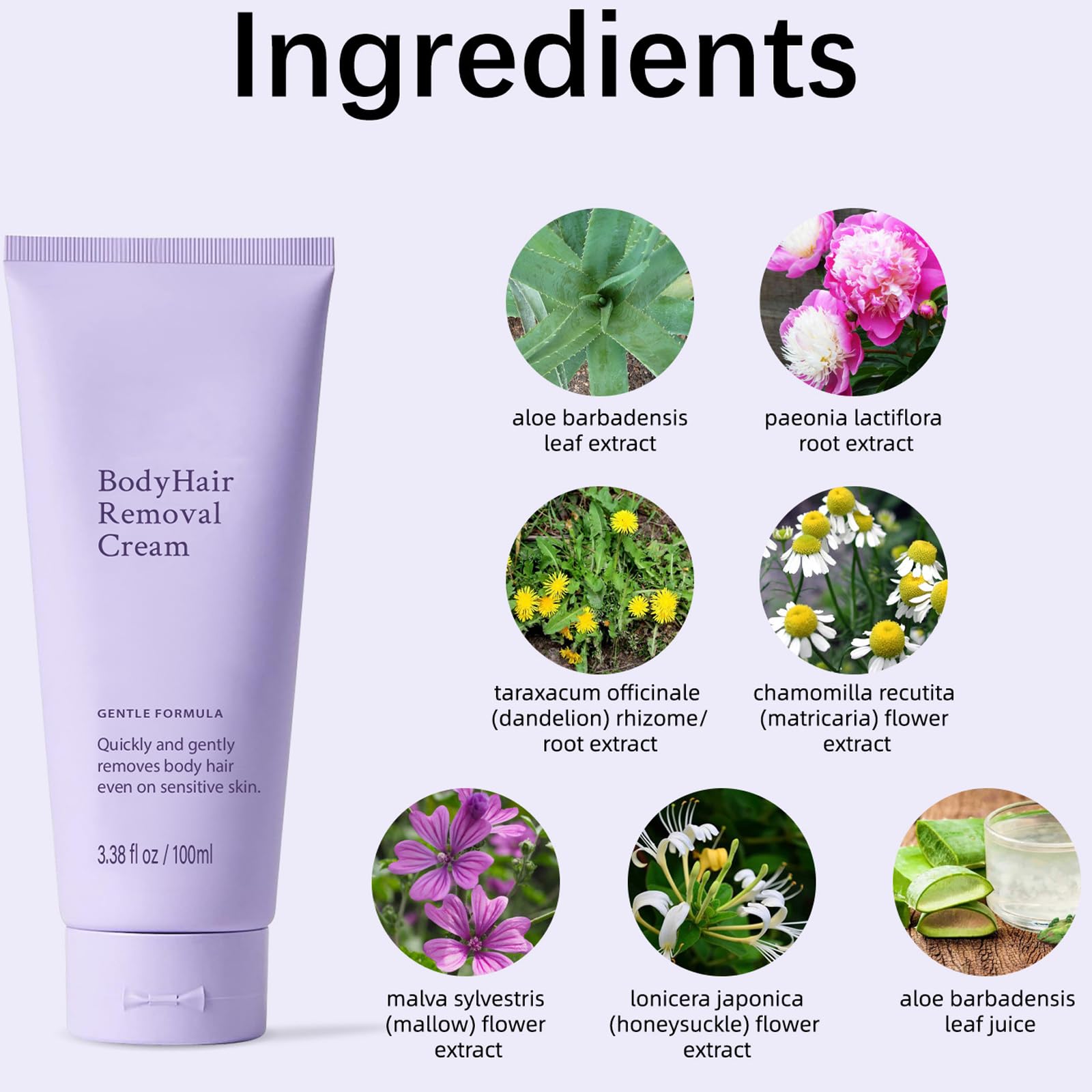 Gentle Body Hair Removal Cream in shower for easy removal.