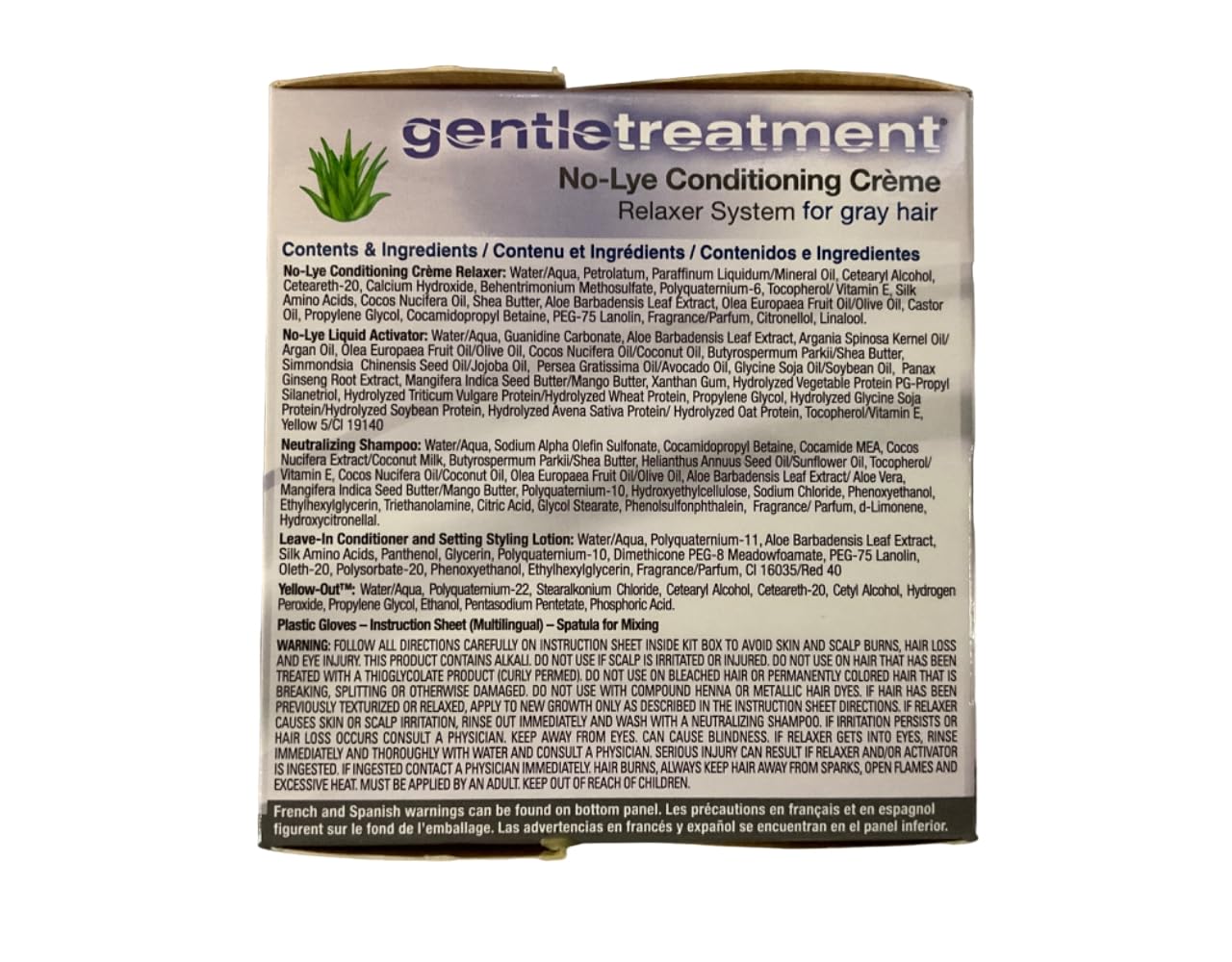 Gel d'Aloe Vera pur dans le kit relaxer, hydratation naturelle et conditionnement renforcé
