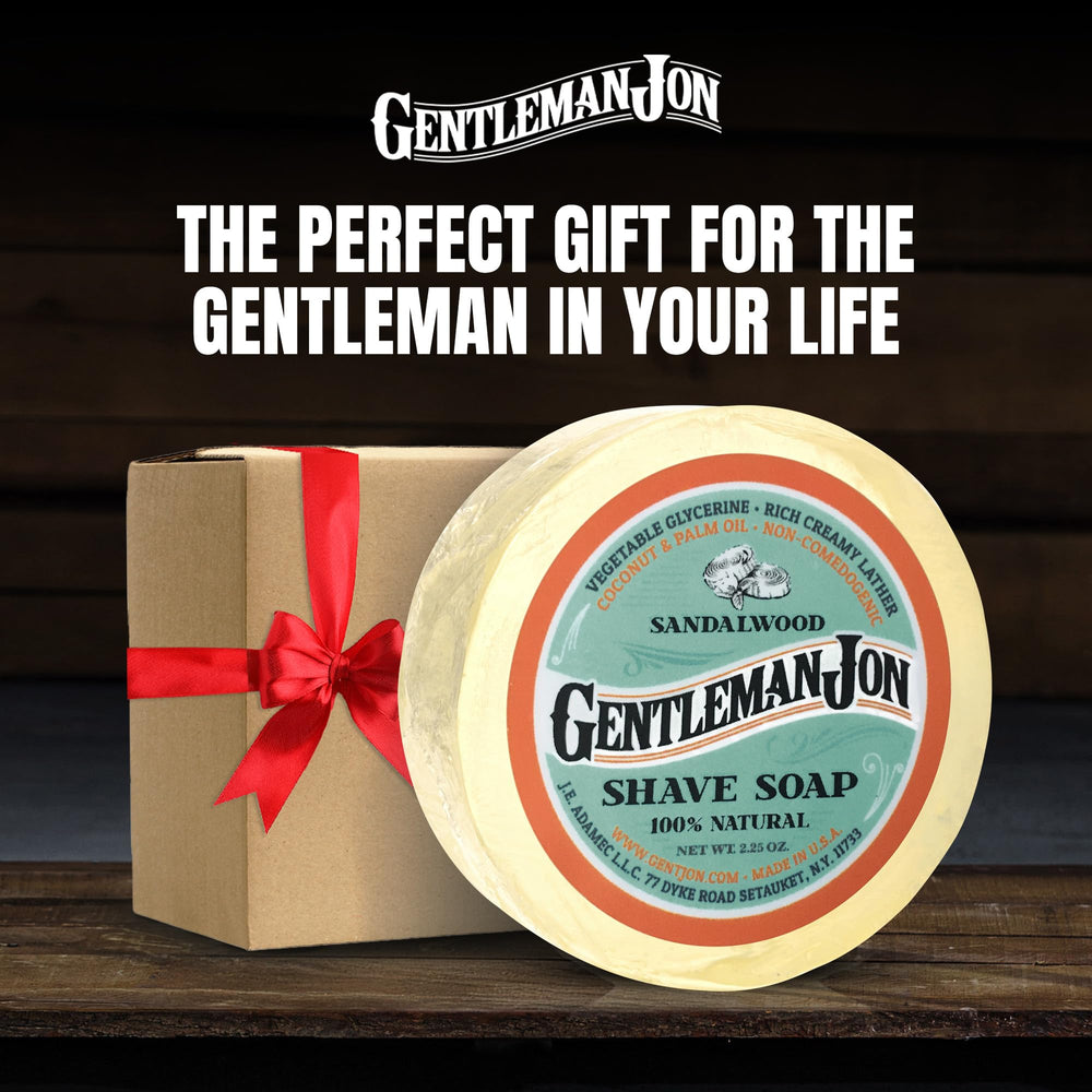 Soin quotidien masculin avec le savon Gentleman Jon bois de santal