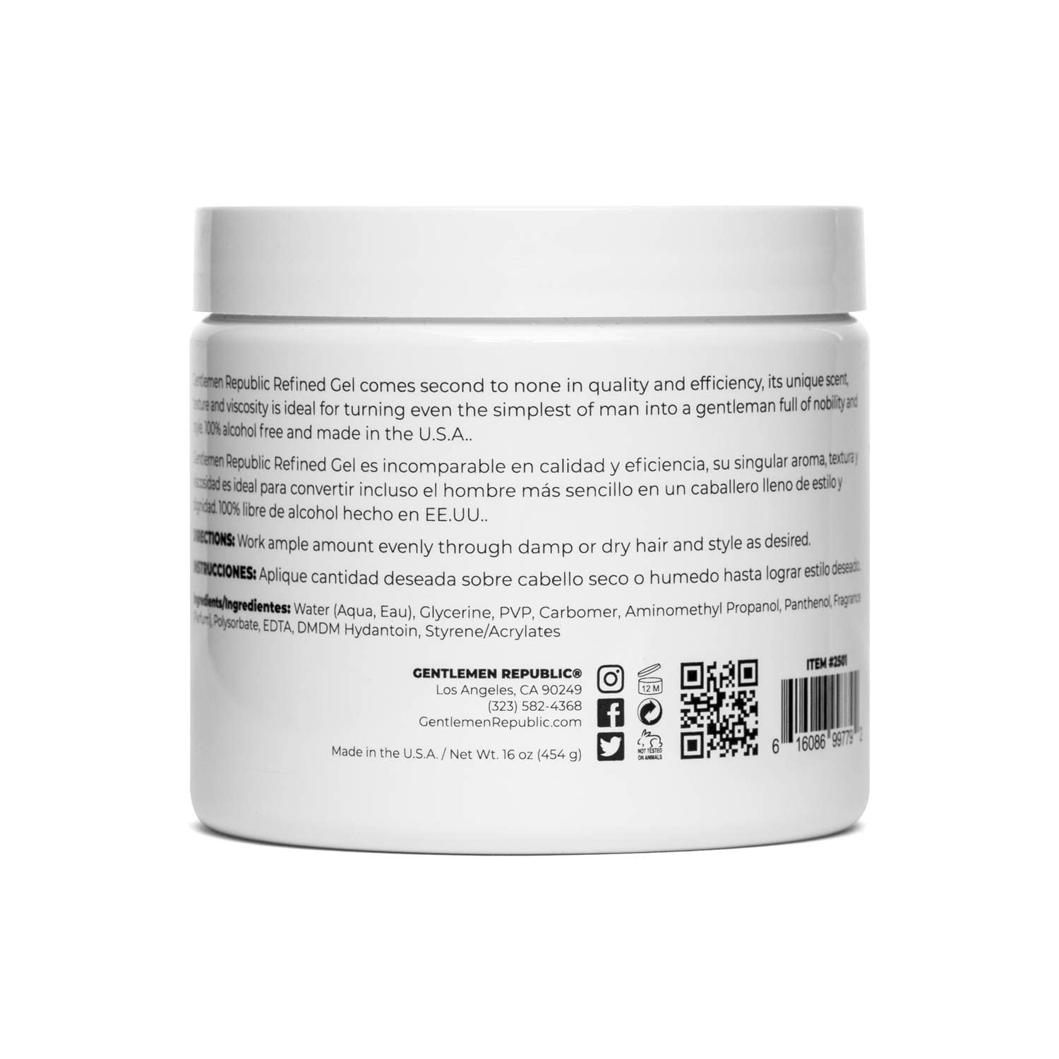 Gel Gentlemen Republic : fini brillant pour une allure soignée.