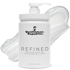 Gentlemen Republic Gel cheveux avec pompe 32oz: tenue durable et brillance naturelle.