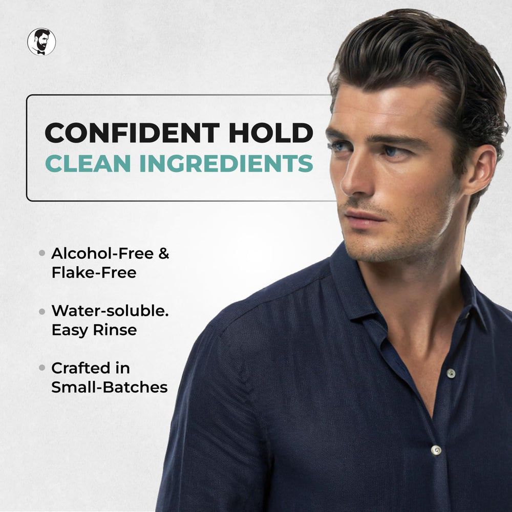 Ambiance de brillance élevée avec le gel Gentlemen Republic pour cheveux soignés.