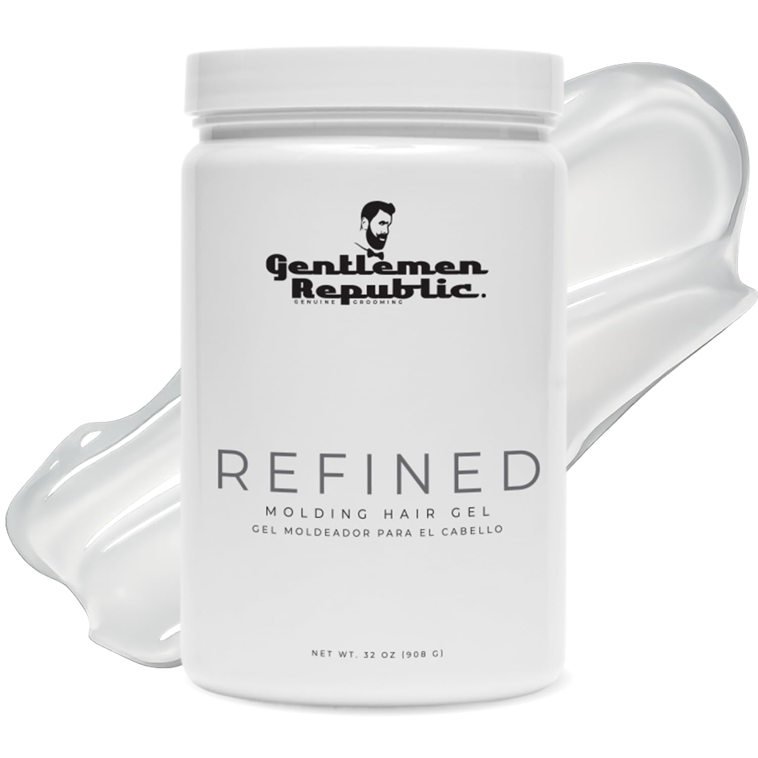 Gel Refine Gentlemen Republic: bouteille 32oz prêt pour coiffage net et durable