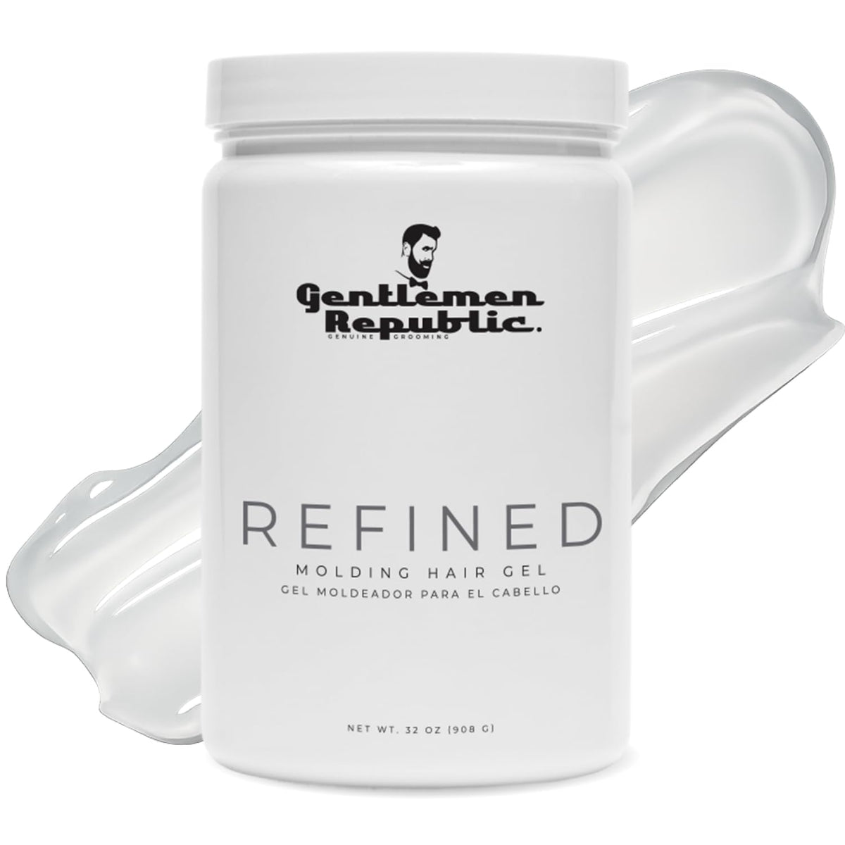 Gel Refine Gentlemen Republic: bouteille 32oz prêt pour coiffage net et durable