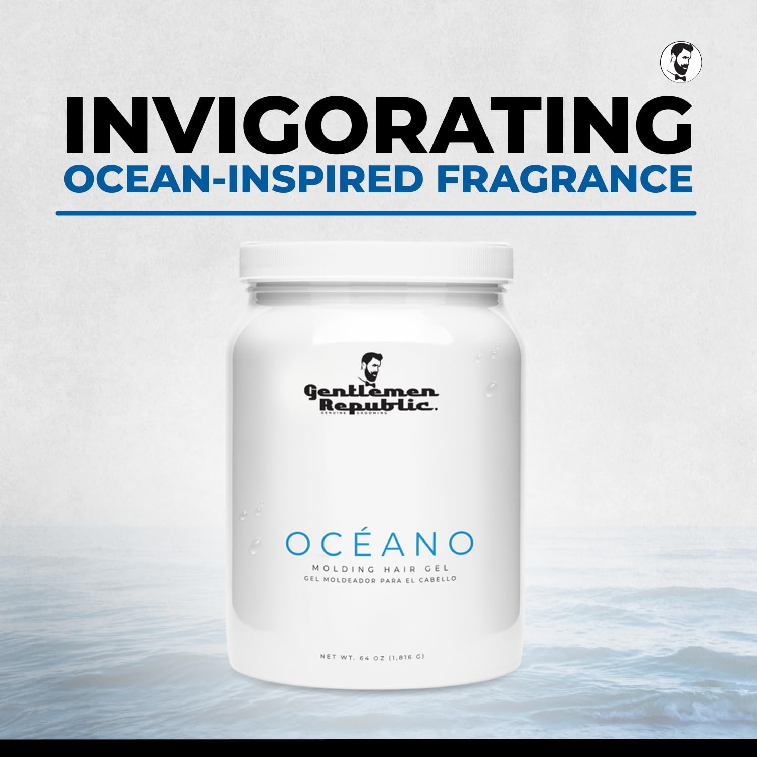 Gentlemen Republic Oceano Gel Cheveux, utilisation quotidienne douce et efficace.