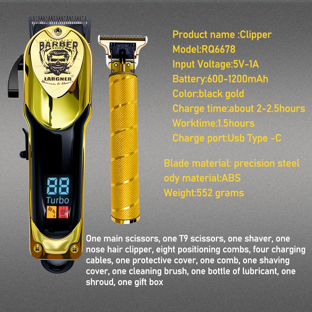 Gentlemen's BARBER SHOP LARGNER charge USB-C rapide et pratique