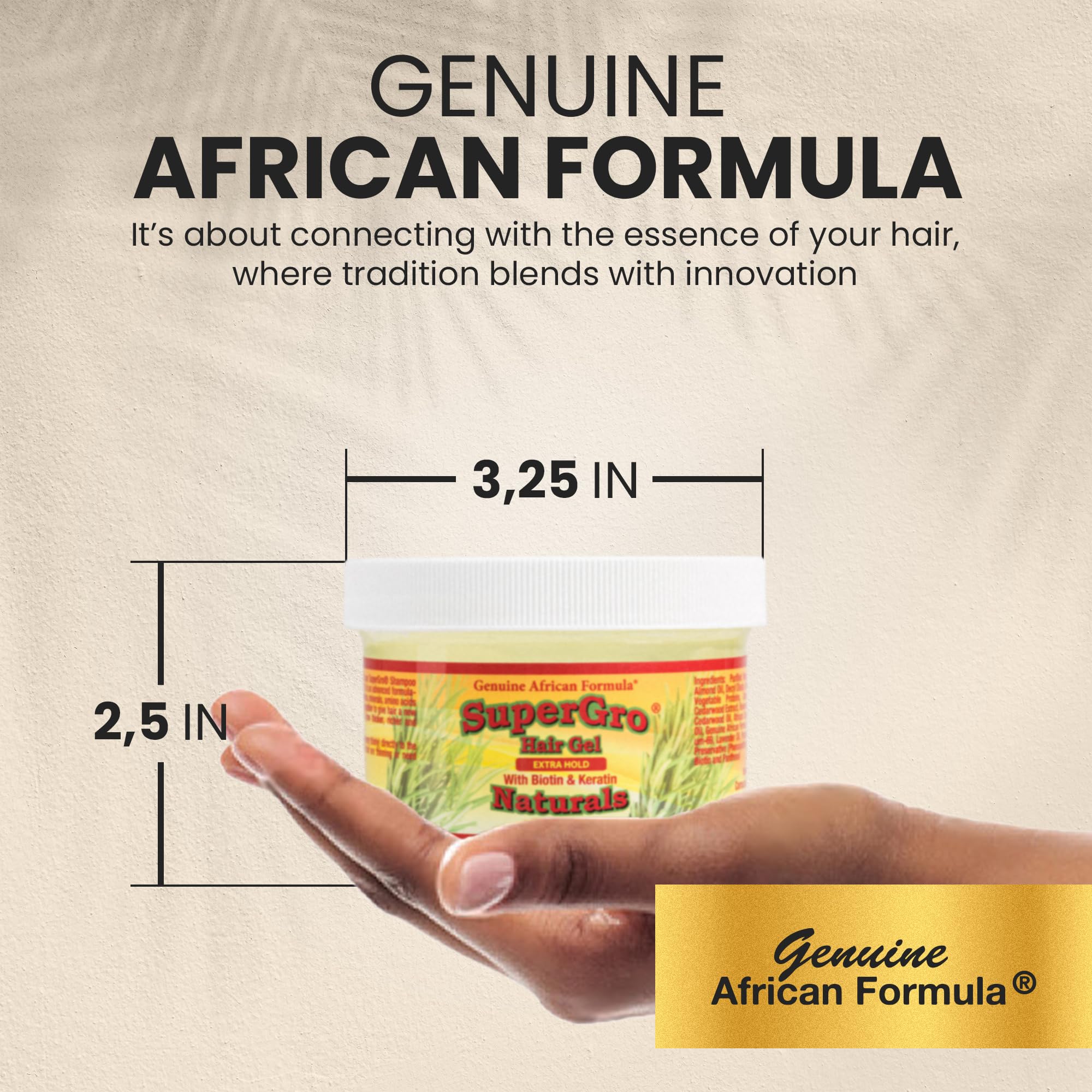 Genuine African Formula SuperGro Gel séchage à l'air pour une finition soignée