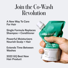 Geologie Cooling Hair Co-Wash – texture légère, application apaisante avec menthol et aloé.