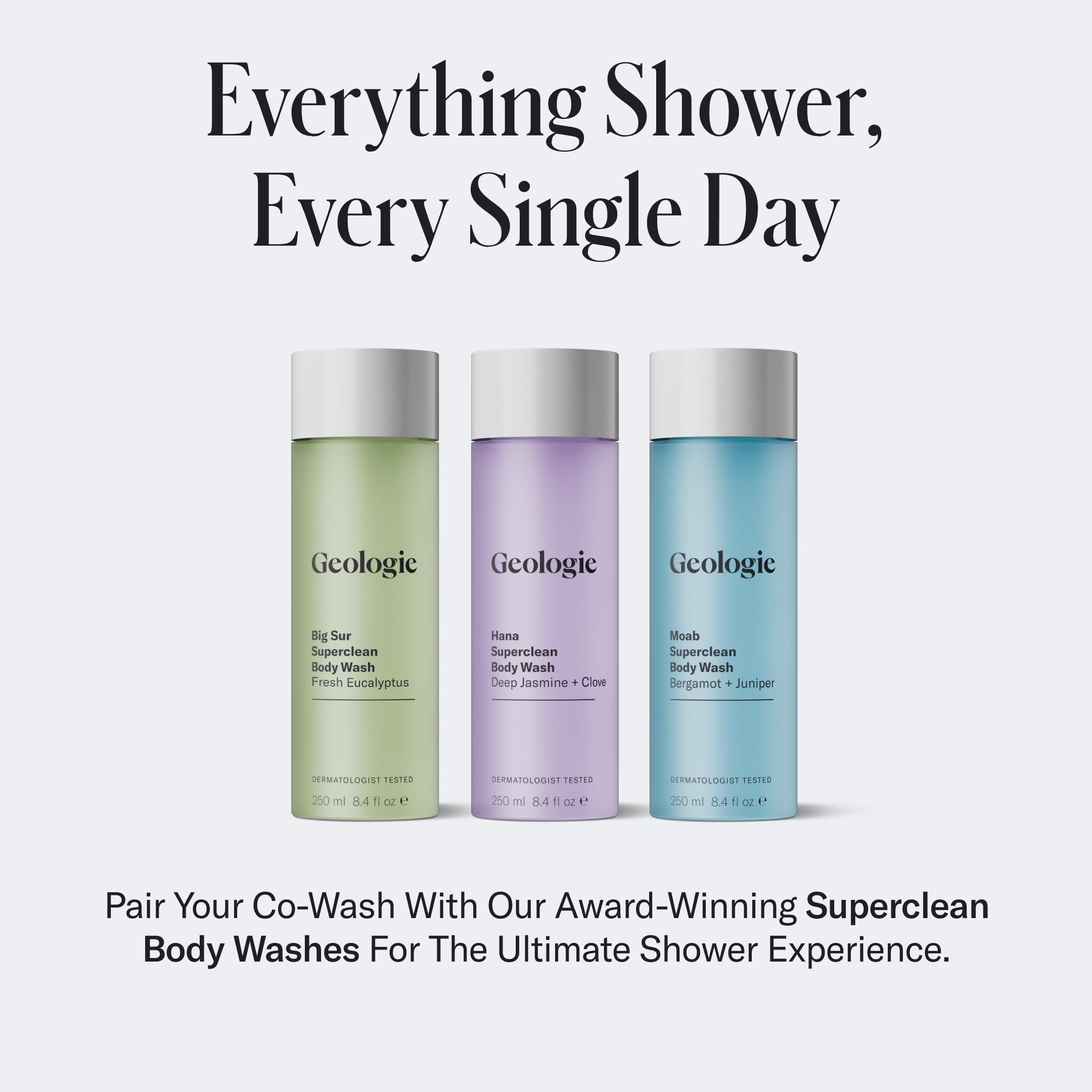 Geologie Cooling Hair Co-Wash – soin 4-en-1 pratique pour une routine voyage efficace.