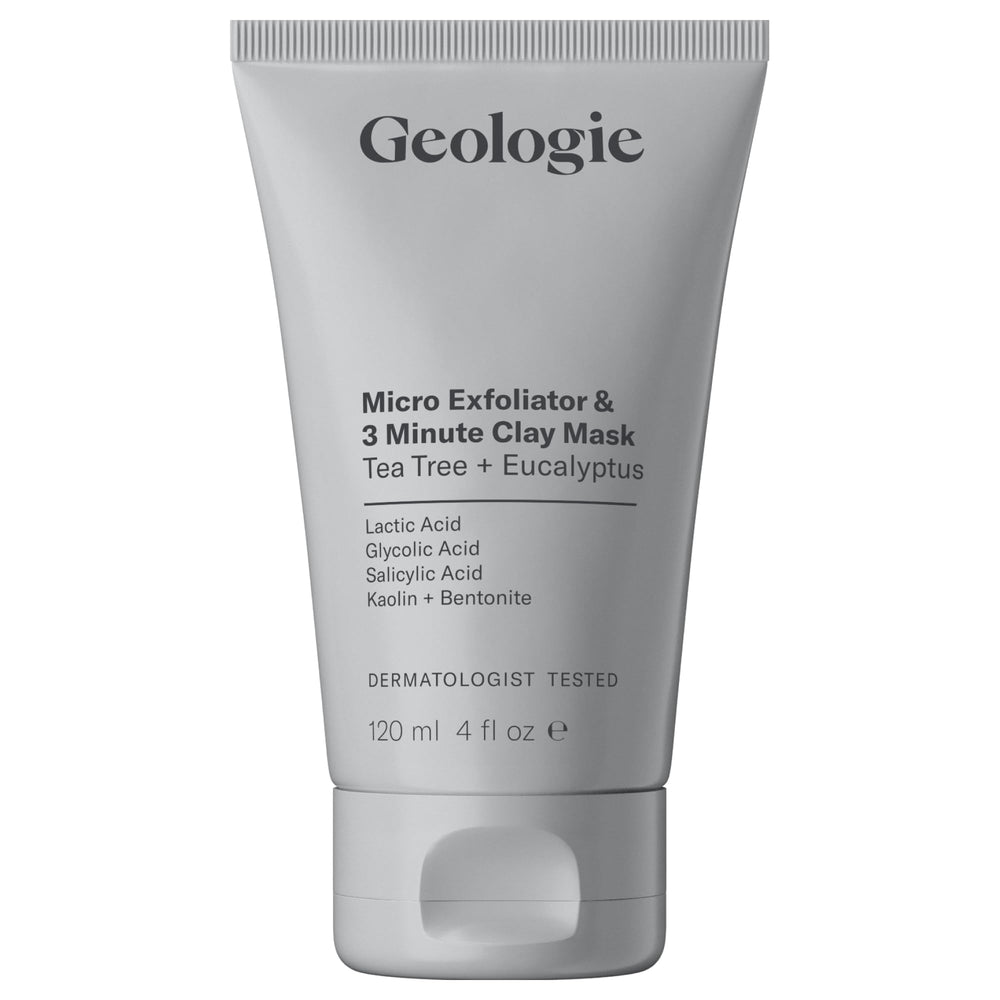 Geologie micro exfoliant et masque argile 3-en-1 – purifie les pores