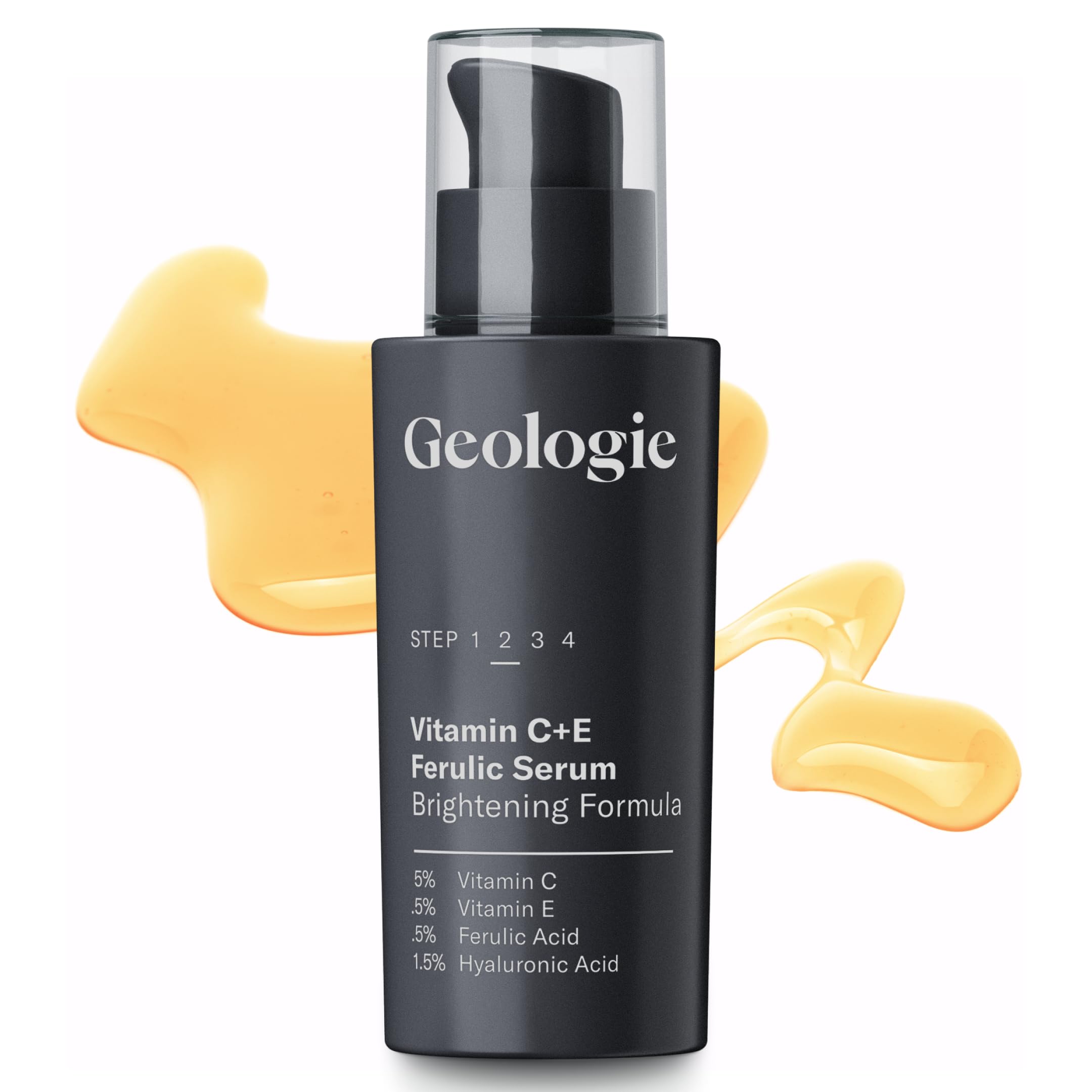 Geologie Sérum Vitamine C+E Ferulic sur bouteille; illumine le teint et protège des radicaux.