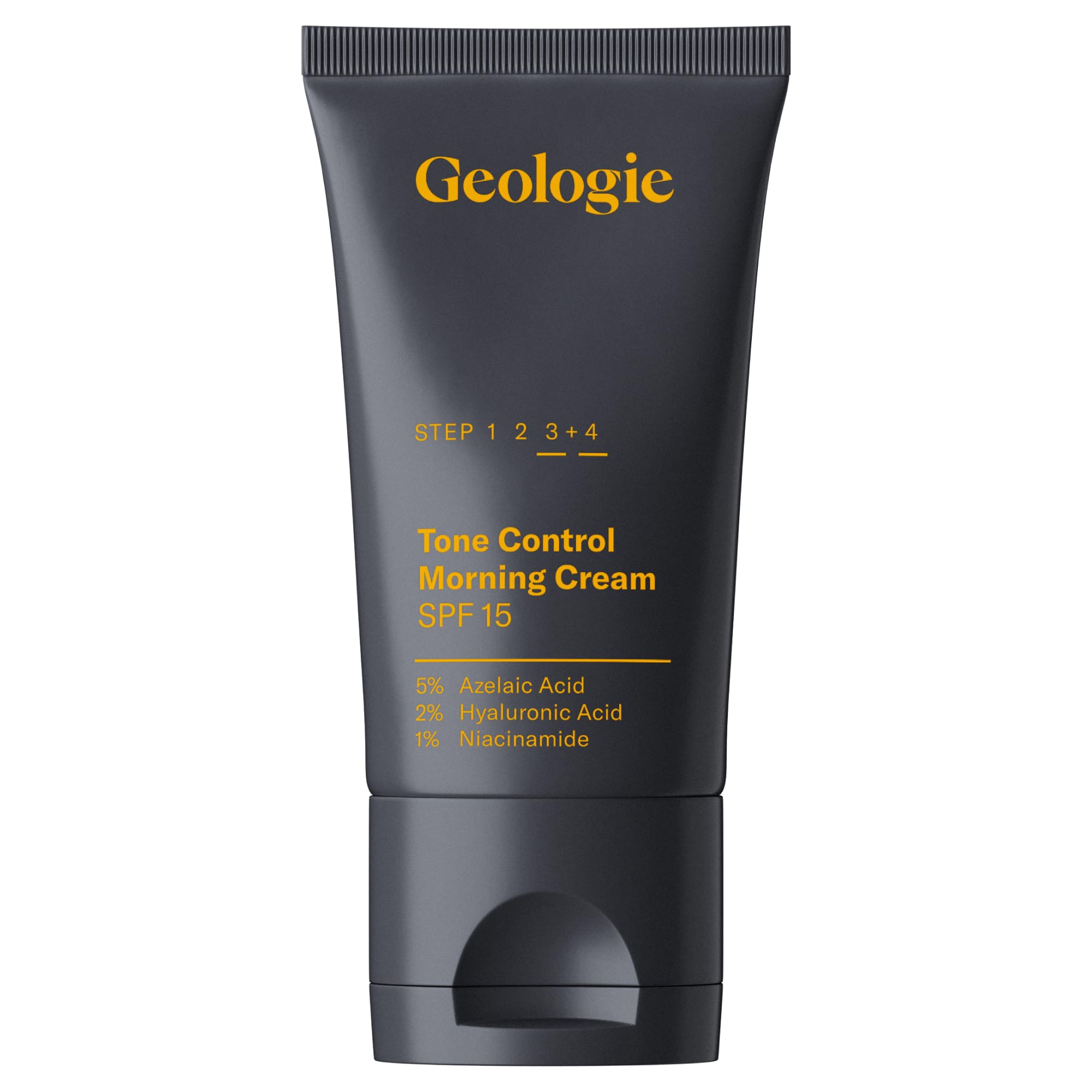 Geologie Tone Control Crème Visage SPF15: bouteille élégante et hydratation légère.