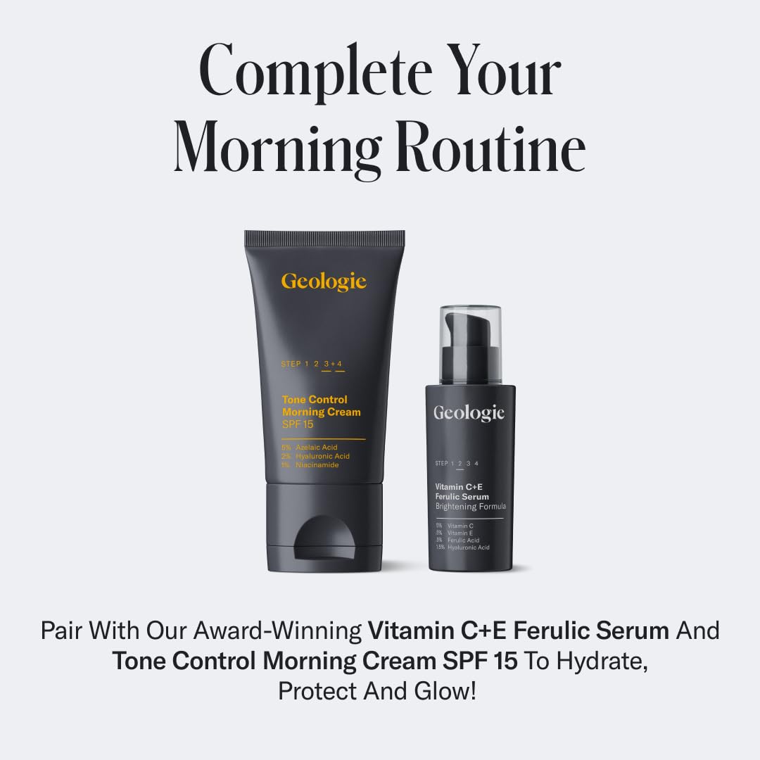Geologie Tone Control Crème Visage SPF15: teint harmonisé et brillance maîtrisée.