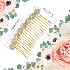 Geosar broches cheveux fleur cristal argent, pour un look élégant en soirée