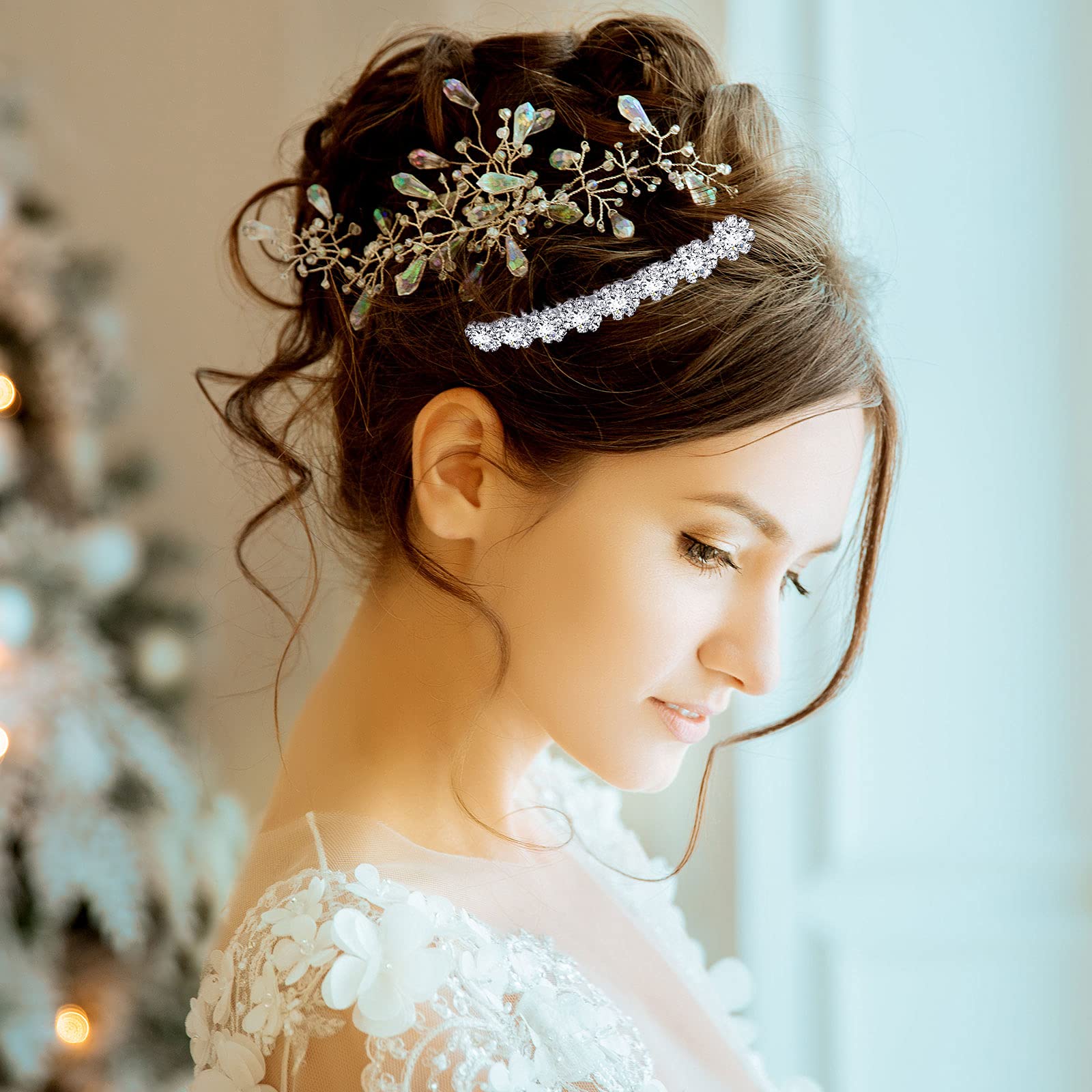 Geosar bijou cheveux mariage, éclat raffiné et maintien sûr