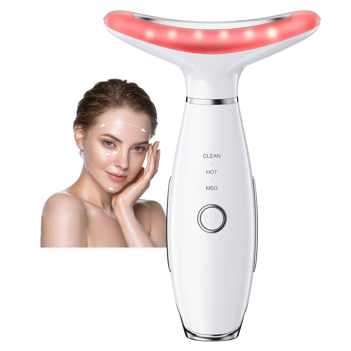 Gequip masse-visage-cou portable pour soin quotidien.