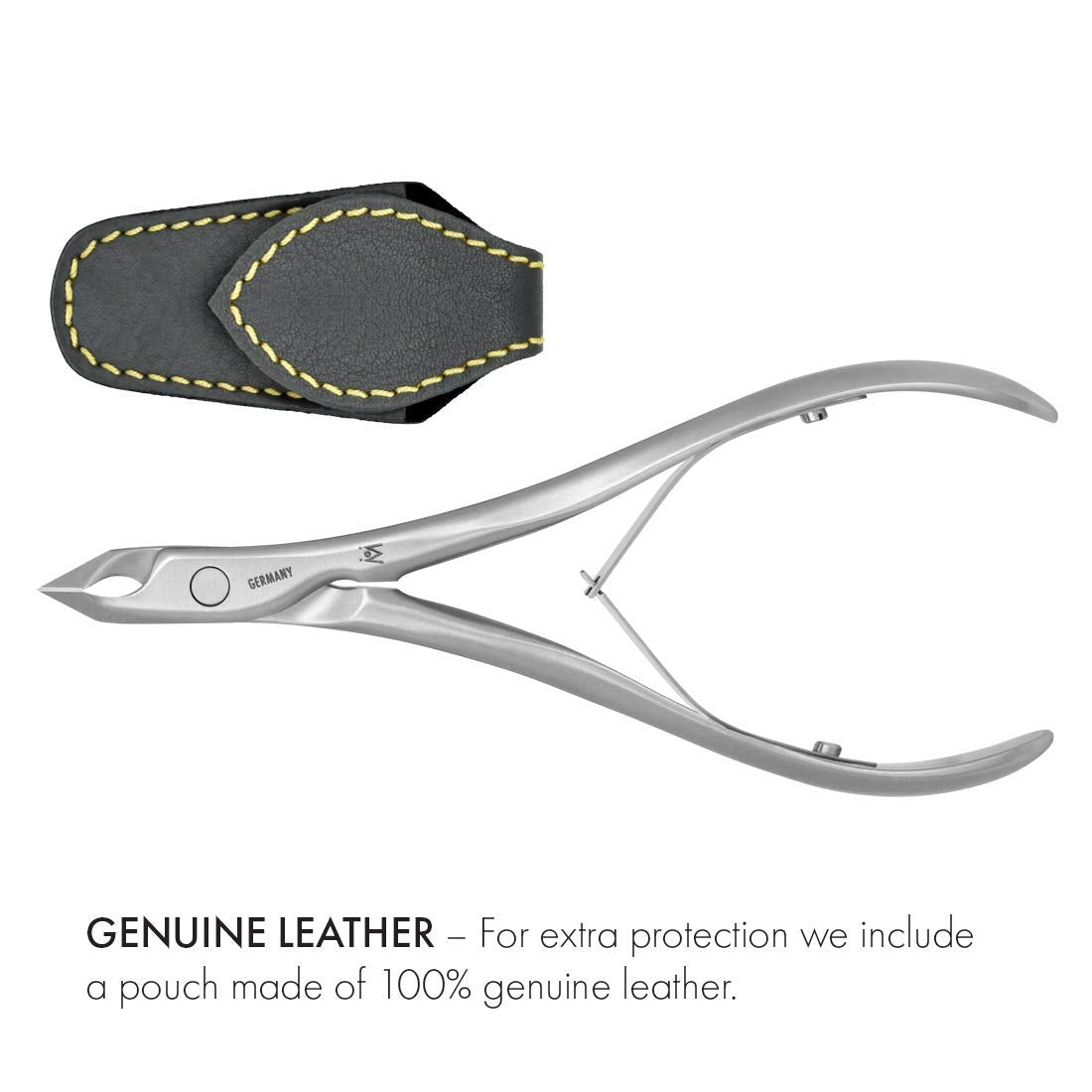 GERMANIKURE coupe-cuticule utilisée en contexte professionnel par une technicienne.
