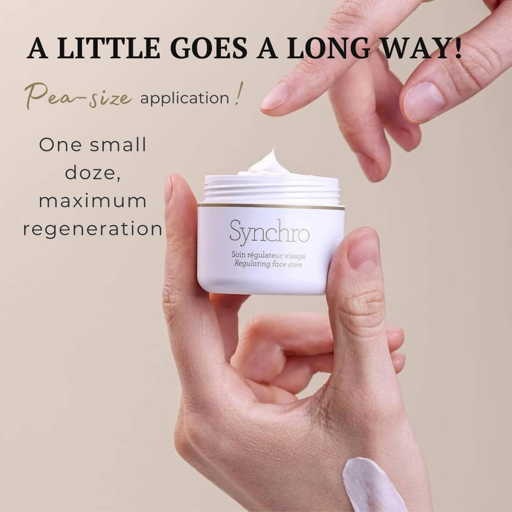 Barrière cutanée équilibrée et pH rétabli grâce à la formule Synchro Cream.