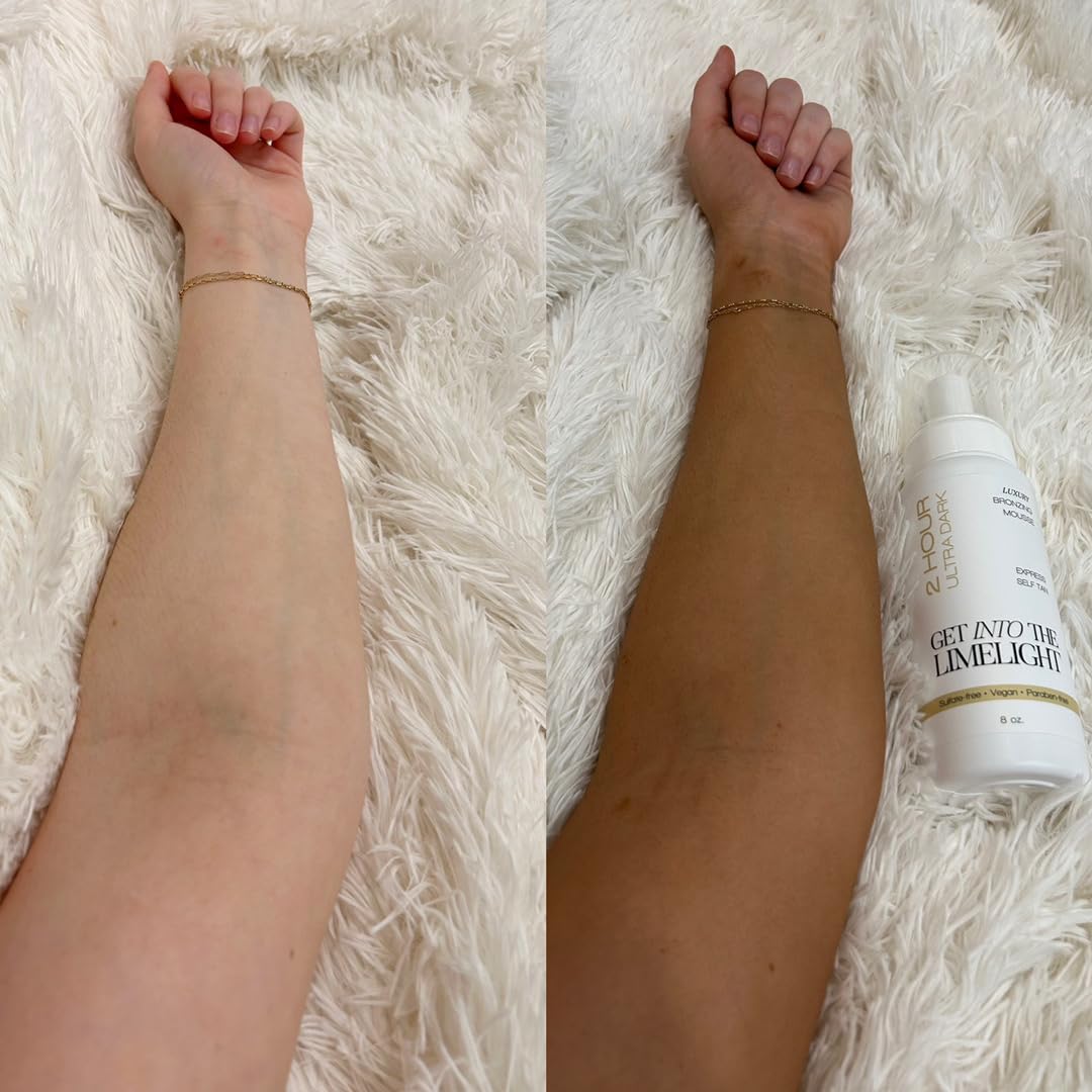 Get Into The Limelight Mousse bronzante sans soleil 2 heures, fini profond et durable