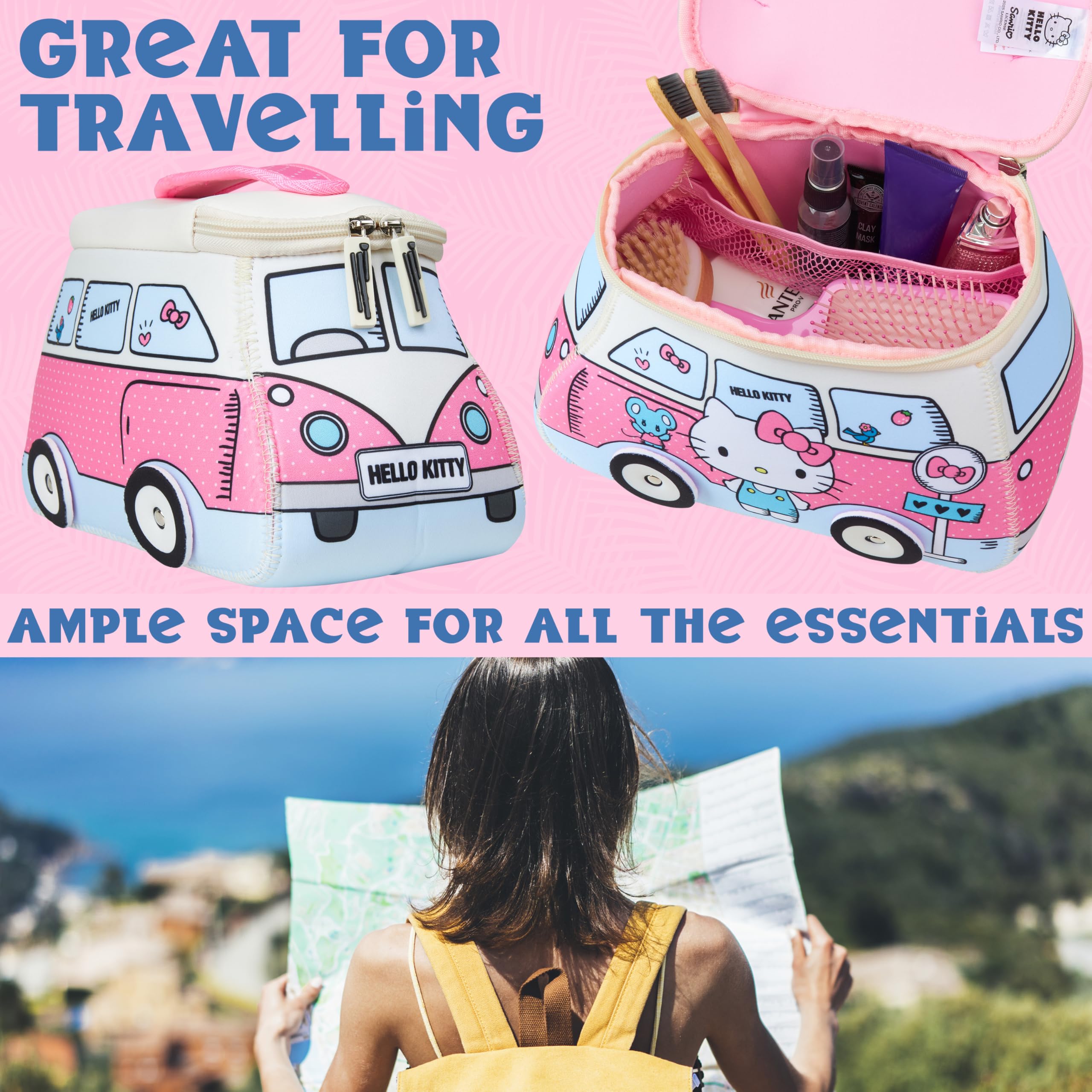 Get Trend Hello Kitty organisateur de voyage avec multiples poches.