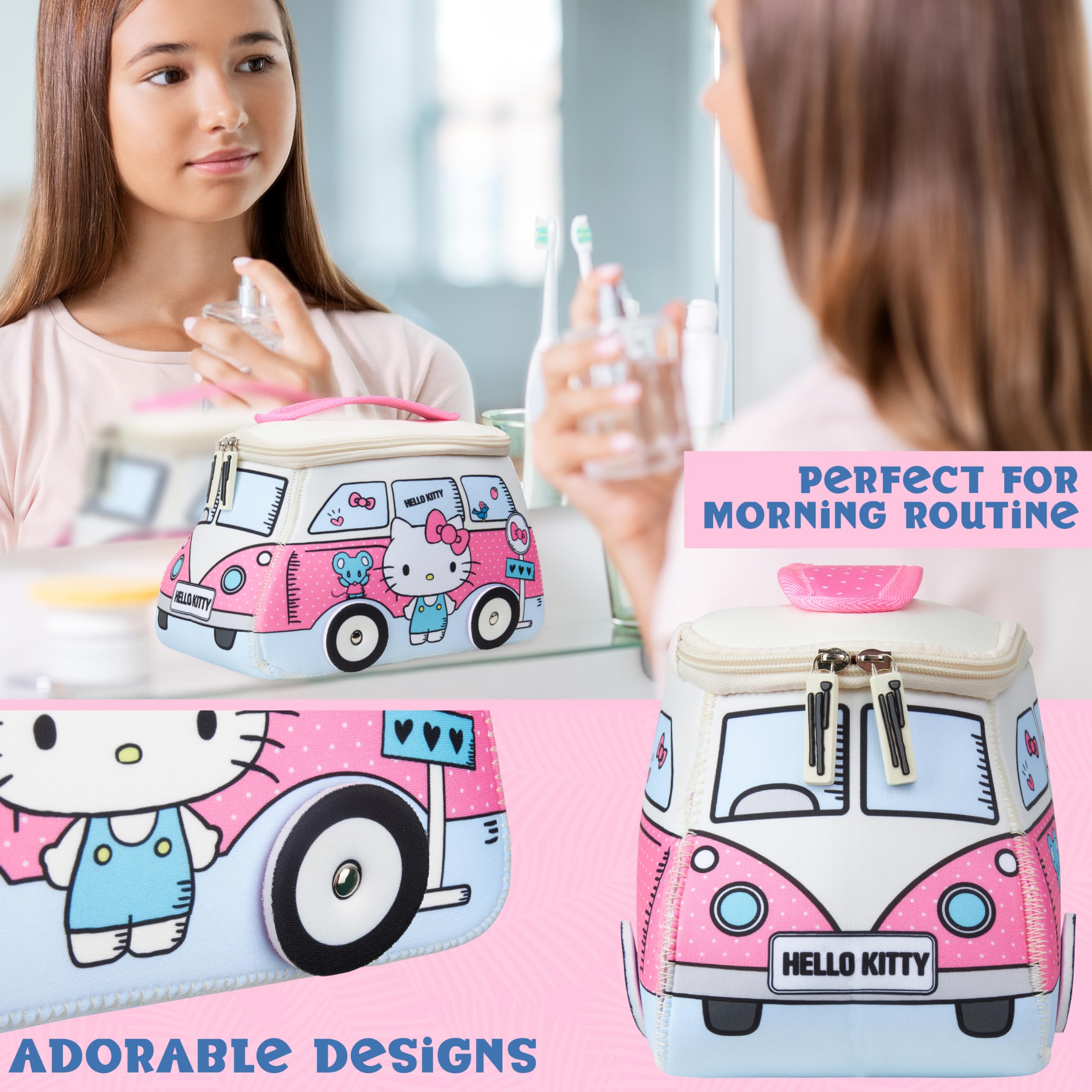 Get Trend Hello Kitty trousse de maquillage voyage pour rangement pratique.