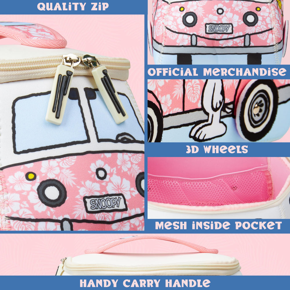 Organiseur cosmétiques Snoopy Get Trend rose, léger et compact pour la cabine.