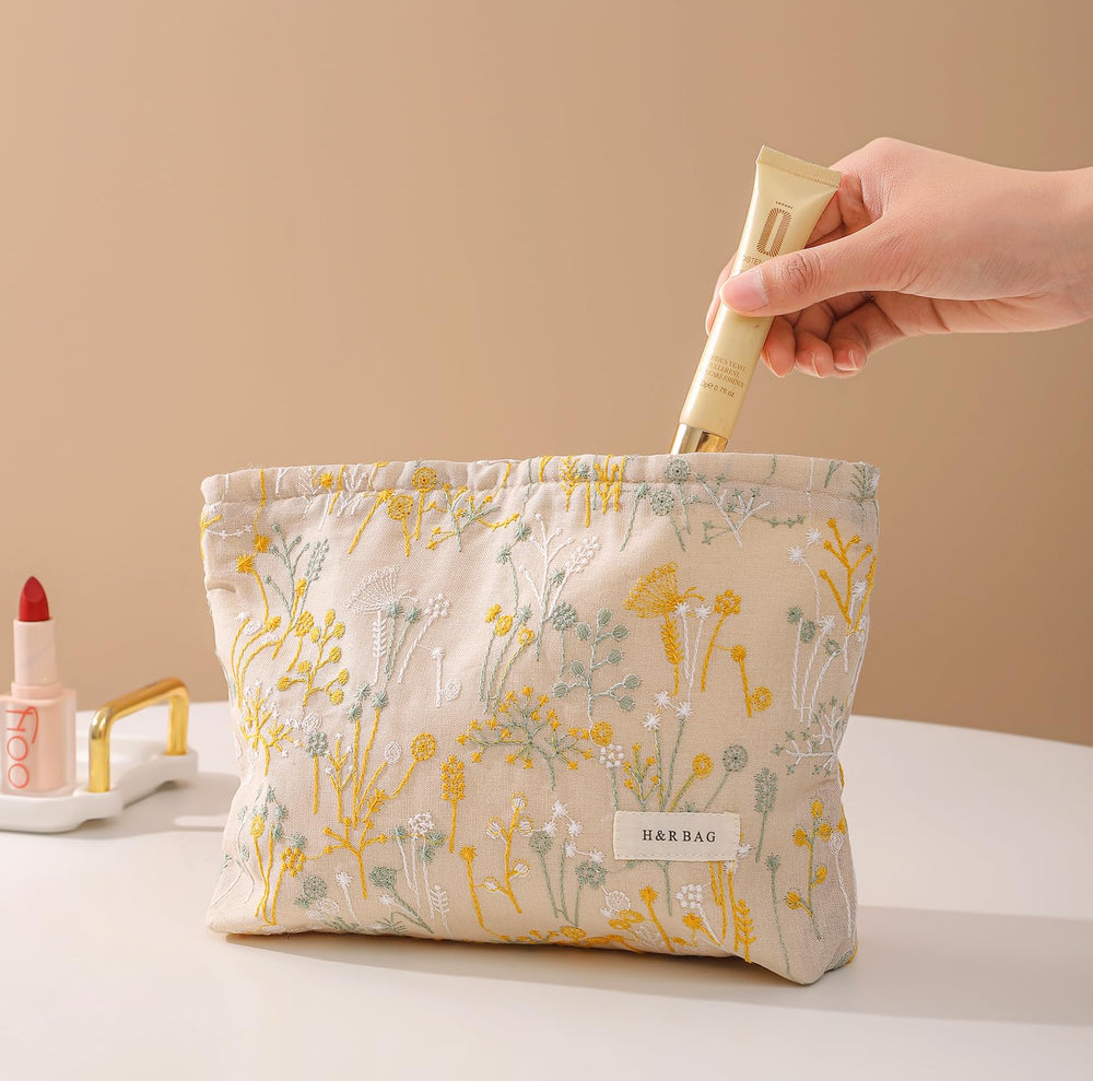 getgto pochette-maquillage florale petite: compagnon chic pour les essentiels beauté