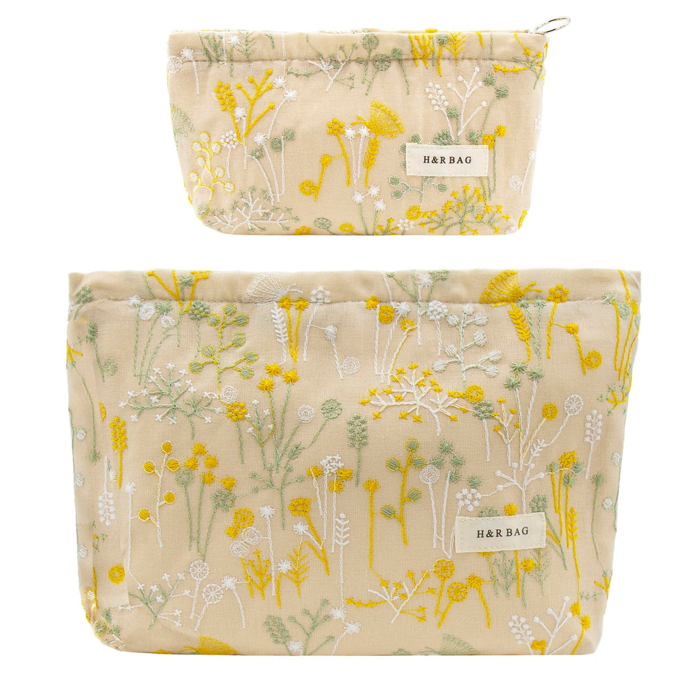 getgto sac-maquillage florale grande: rangement pratique pour maquillage en voyage