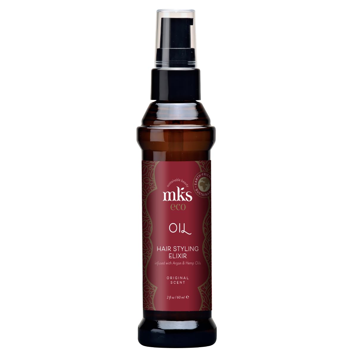 GETPUNA Marrakesh Oil bottle pour demonstrates frizz control and color-safe styling.