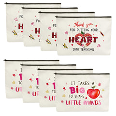 Pochette Gewujatop avec motifs cœurs et merci, pratique pour offrir en Saint-Valentin.
