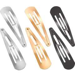 Barrette métallique Geyoga à clip 4 pouces vue latérale, maintien durable.