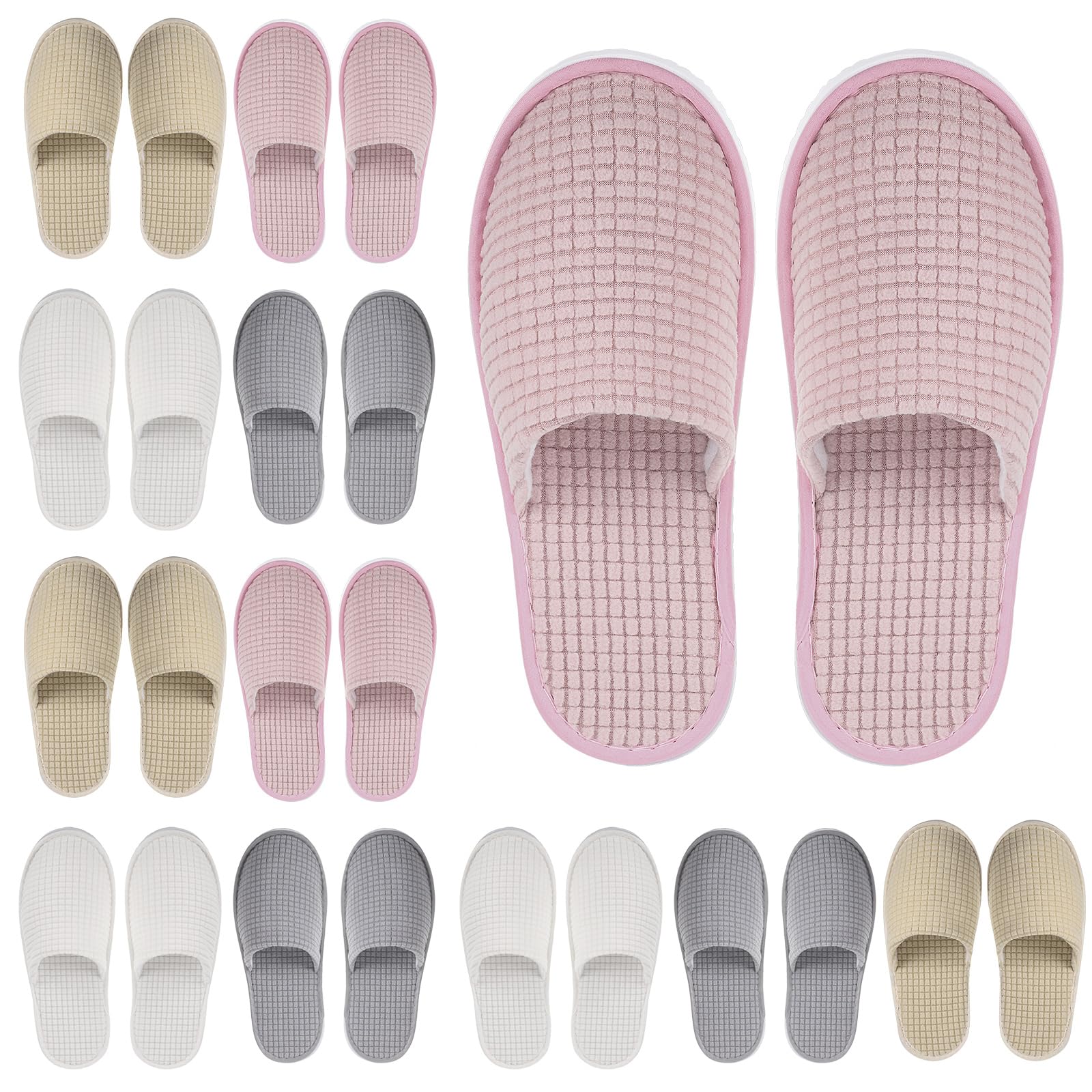 Geyoga chaussons invités, emballage individuel pour voyager sans mélanger les paires