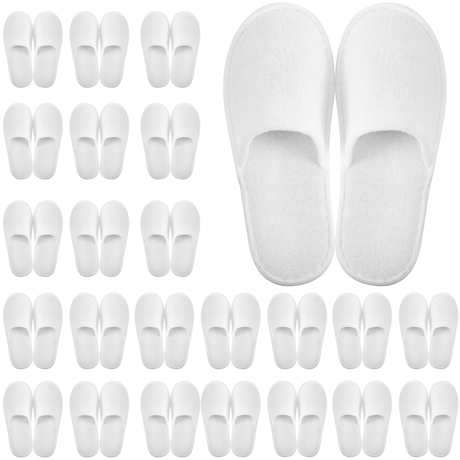Geyoga chaussons jetables pour invités, paquet de 24 paires, idéal pour événements.