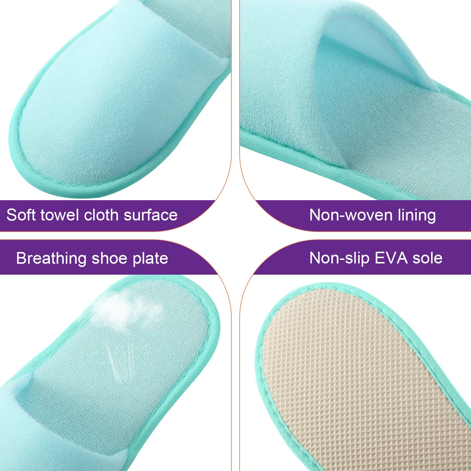 Chaussons bleu Geyoga M, faciles à distinguer lors d’événements.