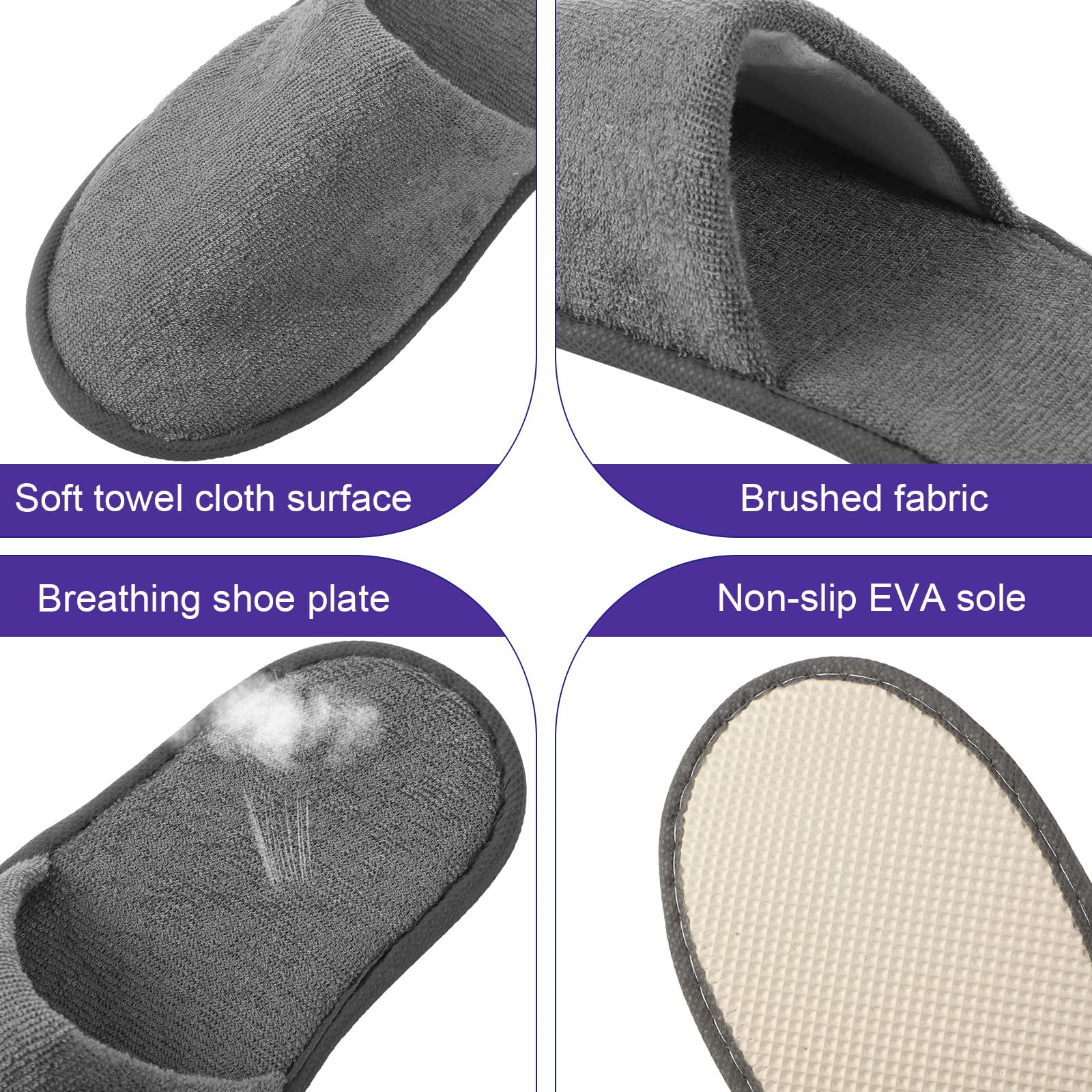 Geyoga chaussons mariage, couleurs foncées élégantes et pratiques
