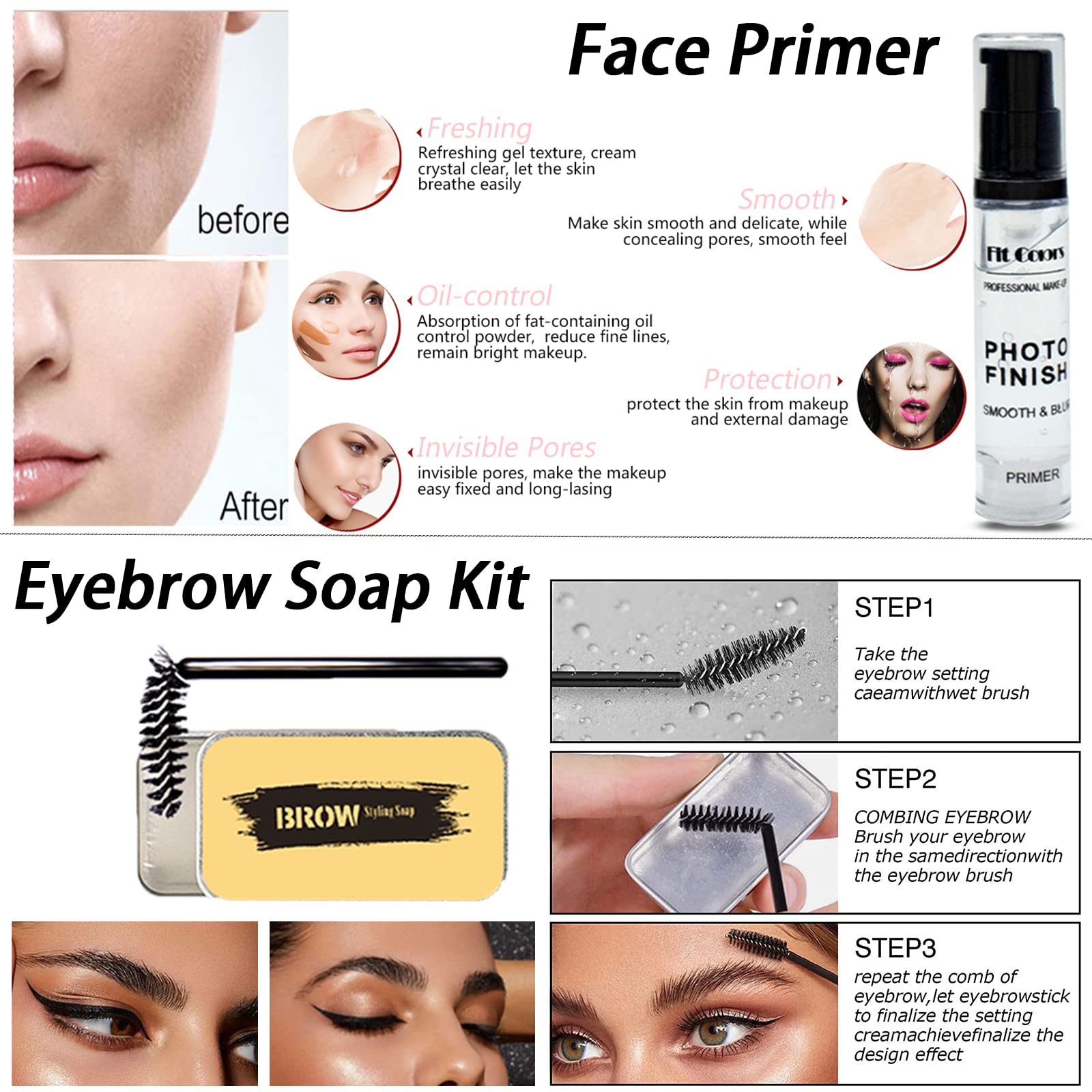 Savon sourcils Geyomi: fixation légère et naturelle