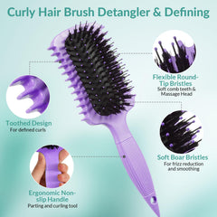 Brosse GFDCK sur cheveux mouillés pour boucles nettes et souples