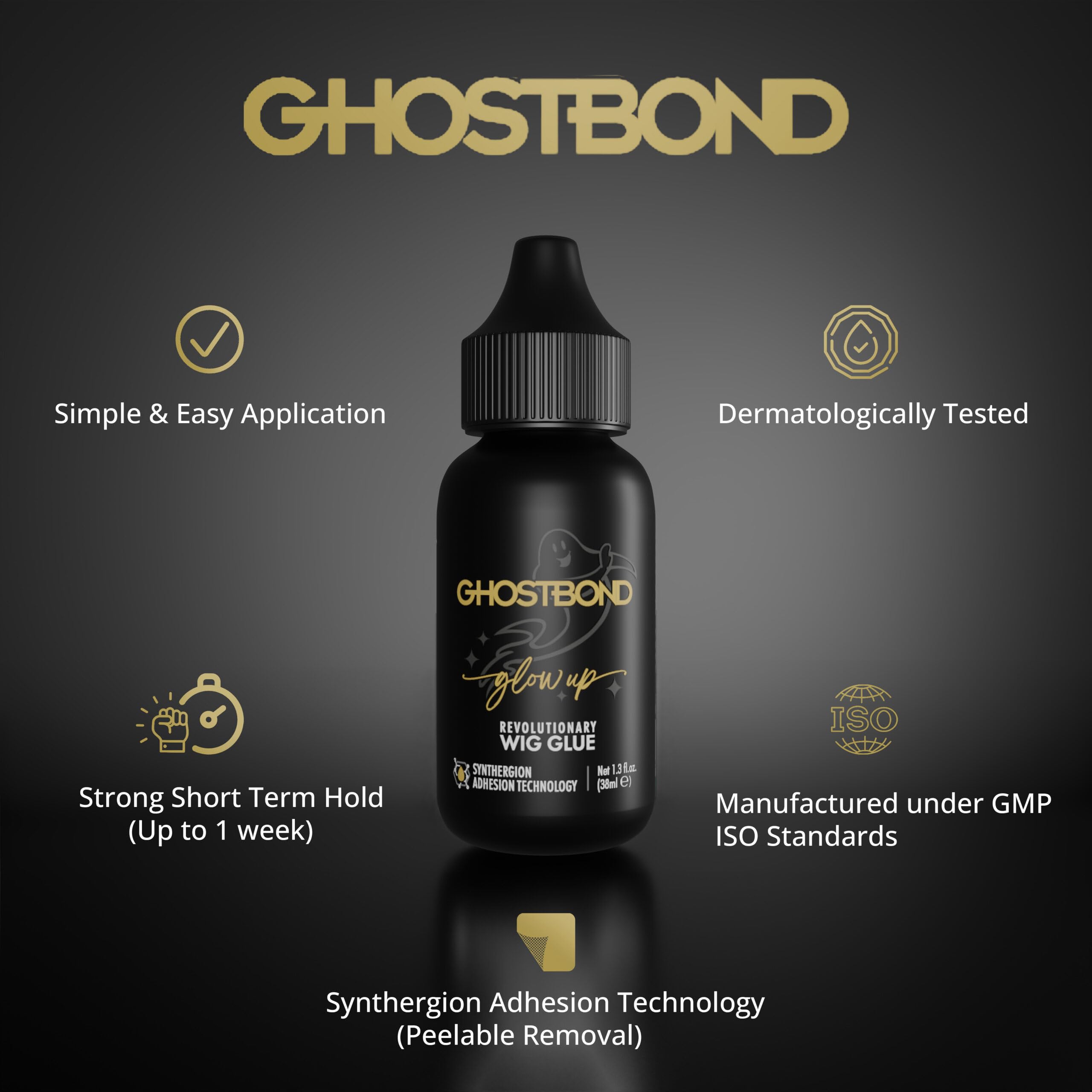 GHOSTBOND Glowup, application rapide et tenue fiable pour une journée complète.