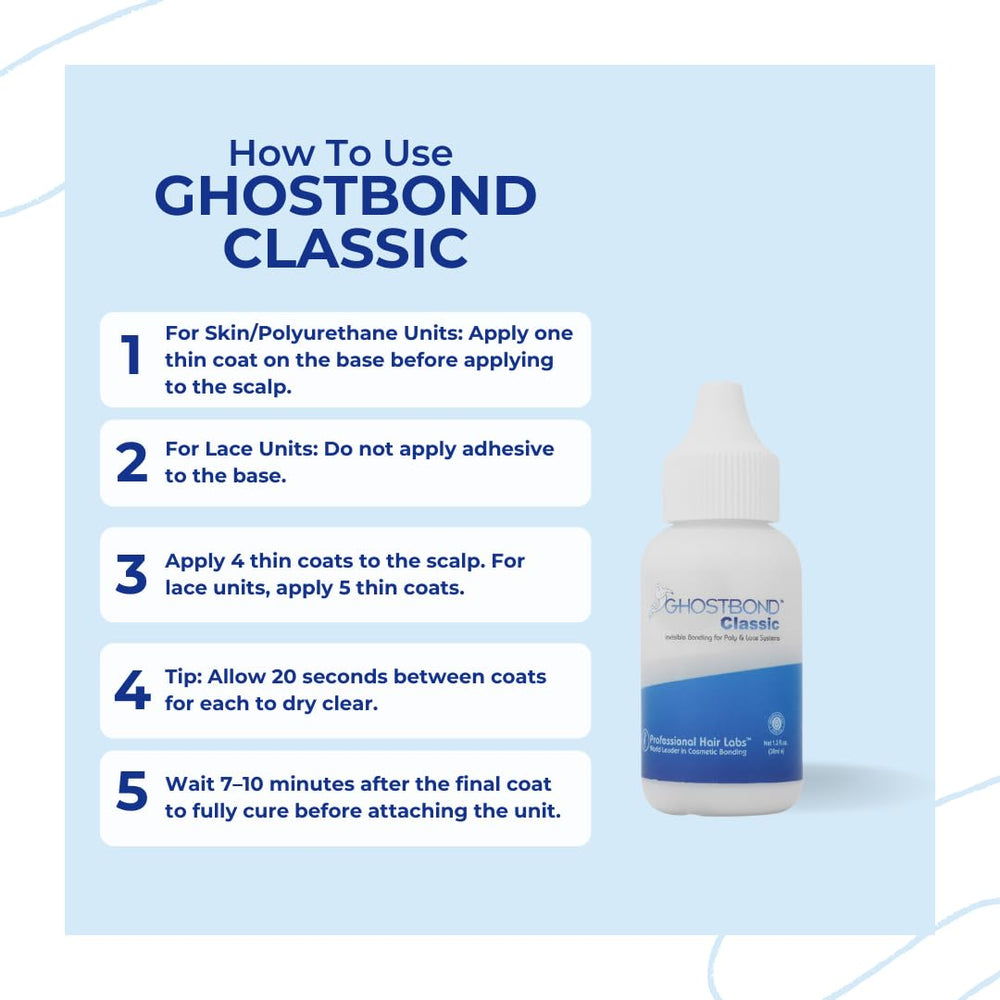 GHOSTBOND liaison invisible cheveux poly-dentelle: look naturel et coupe nette.