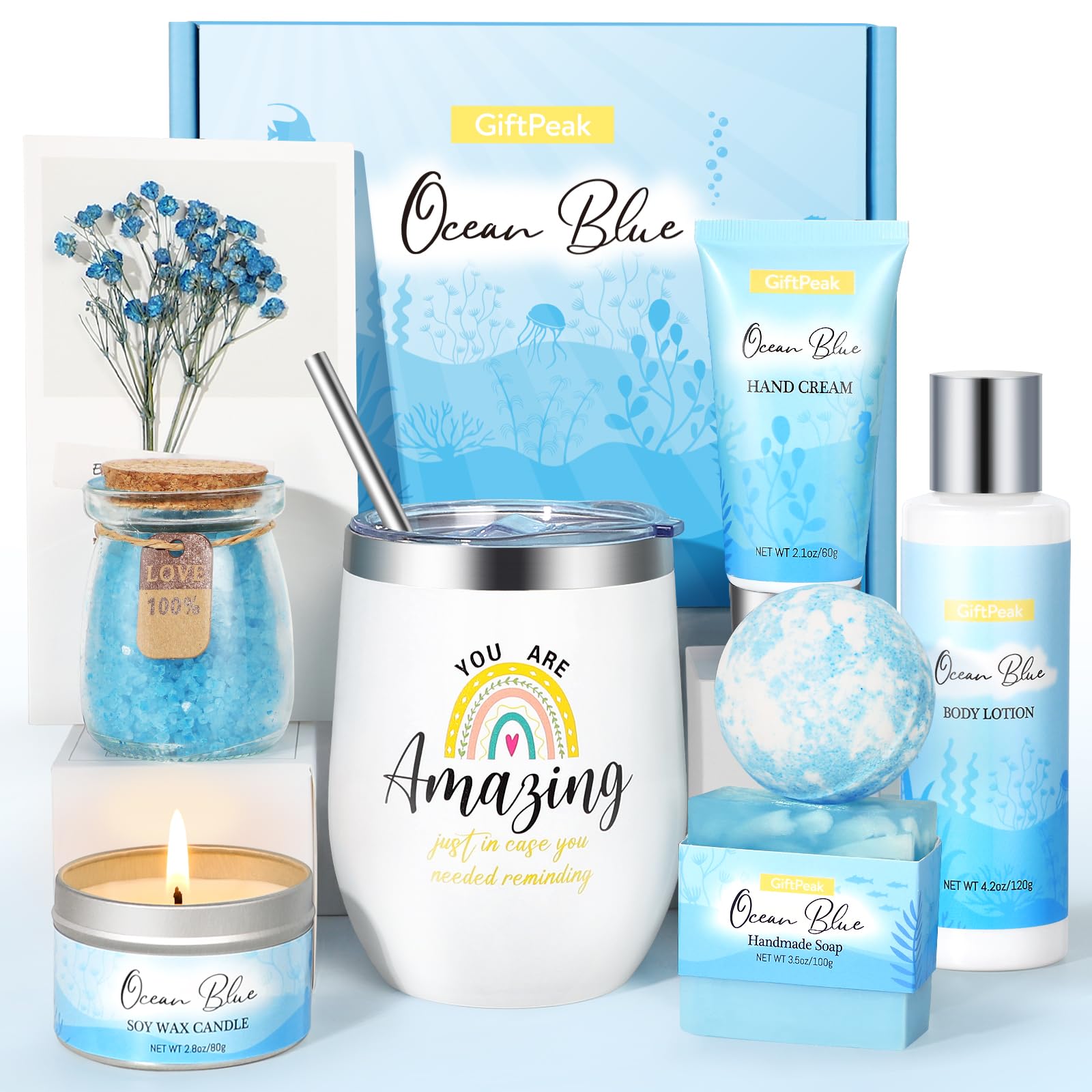 GiftPeak coffret spa océan, emballage élégant prêt à offrir