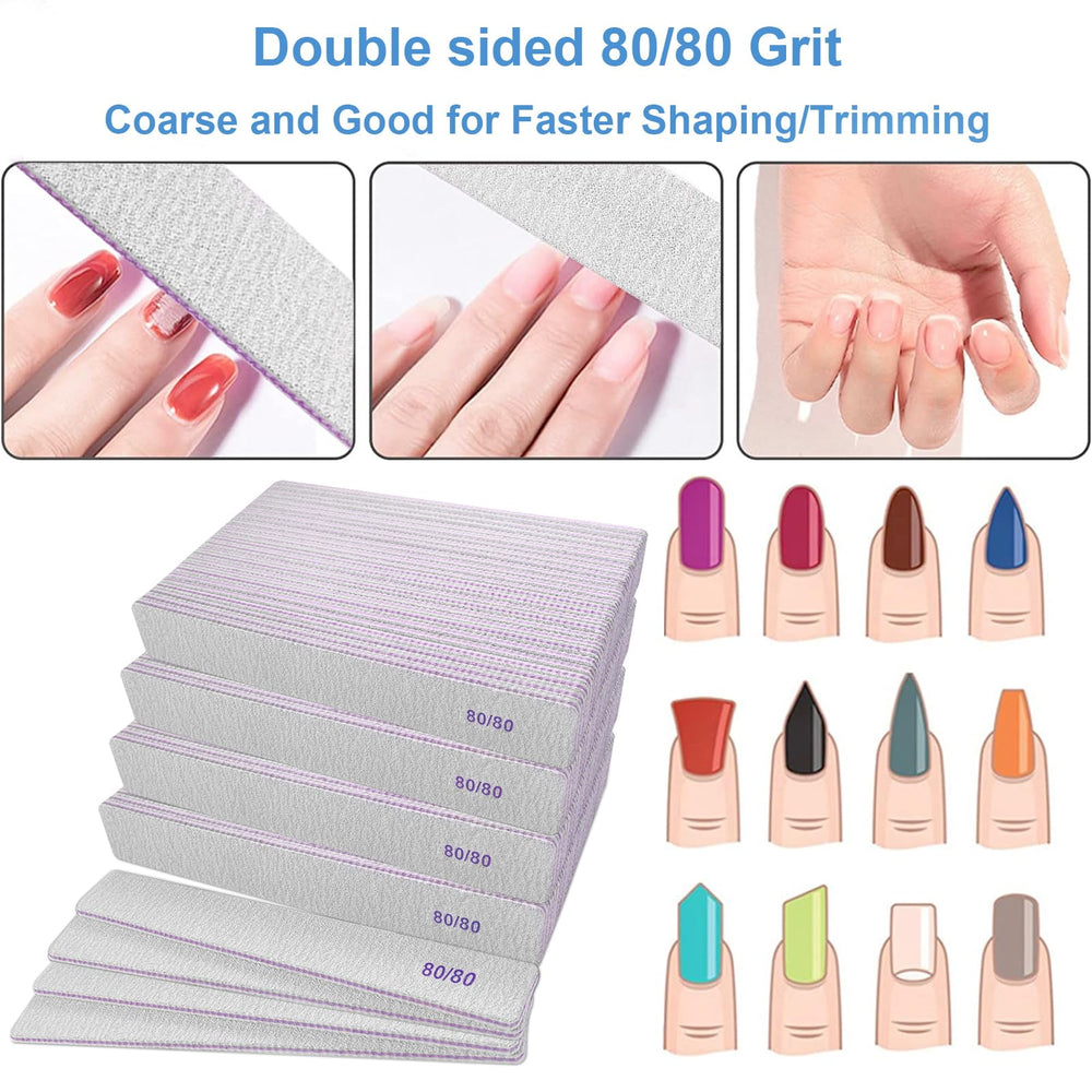 Lima double-face 80-80 GigaGround, finition précise des ongles