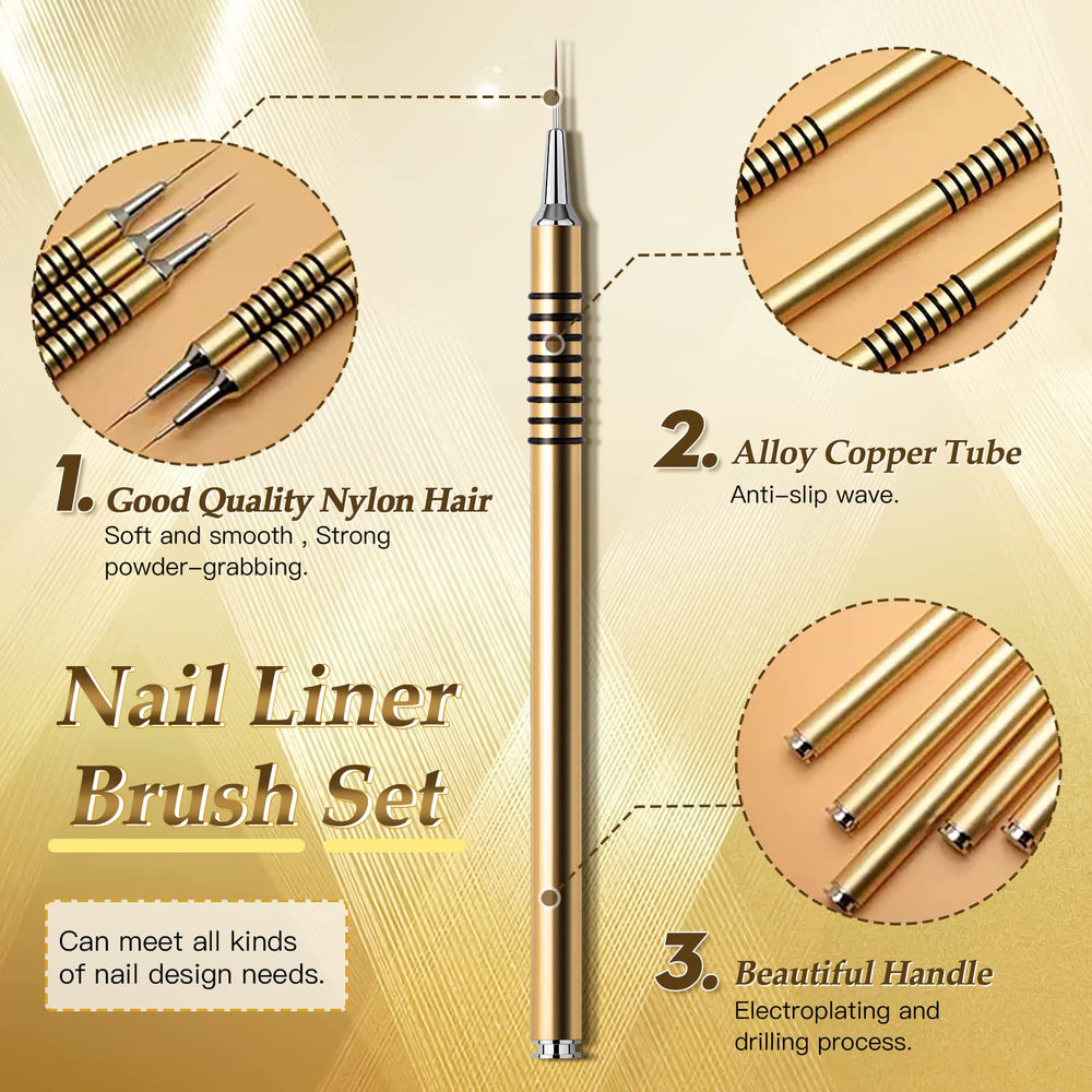 Brosse Giifnonnt pour traits fins sur ongles, accessoire polyvalent pour dessins délicats.