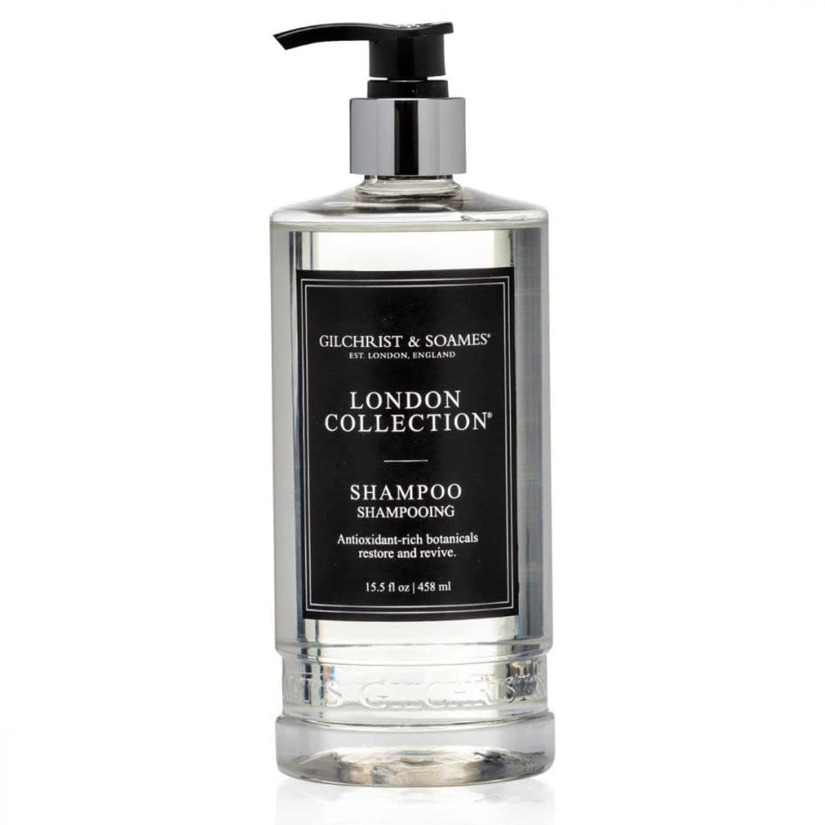Gilchrist & Soames London Collection Shampooing: bouteille-brillance, cheveux éclatants et volume.