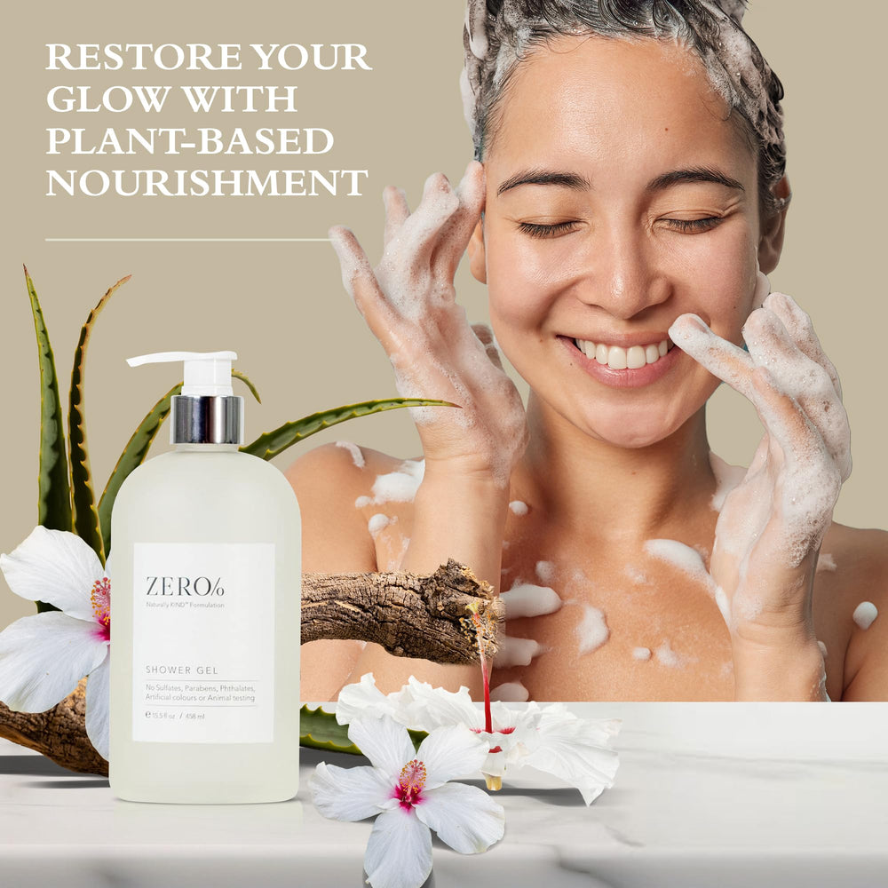 Gilchrist & Soames Zero% Gel Douche – emballage écologique, cruauté animale exclue.