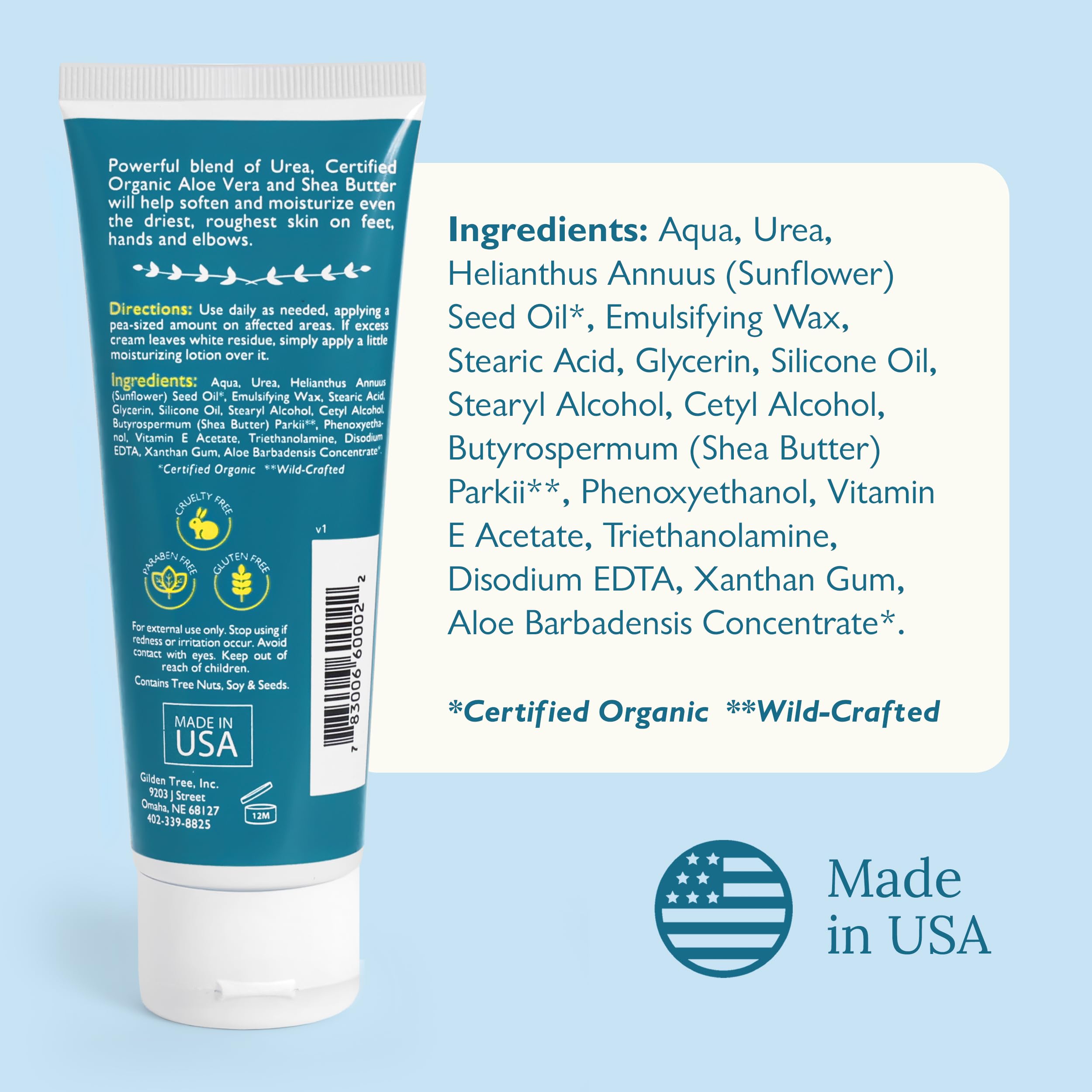 Hydratation durable pour pieds secs avec GILDEN TREE.
