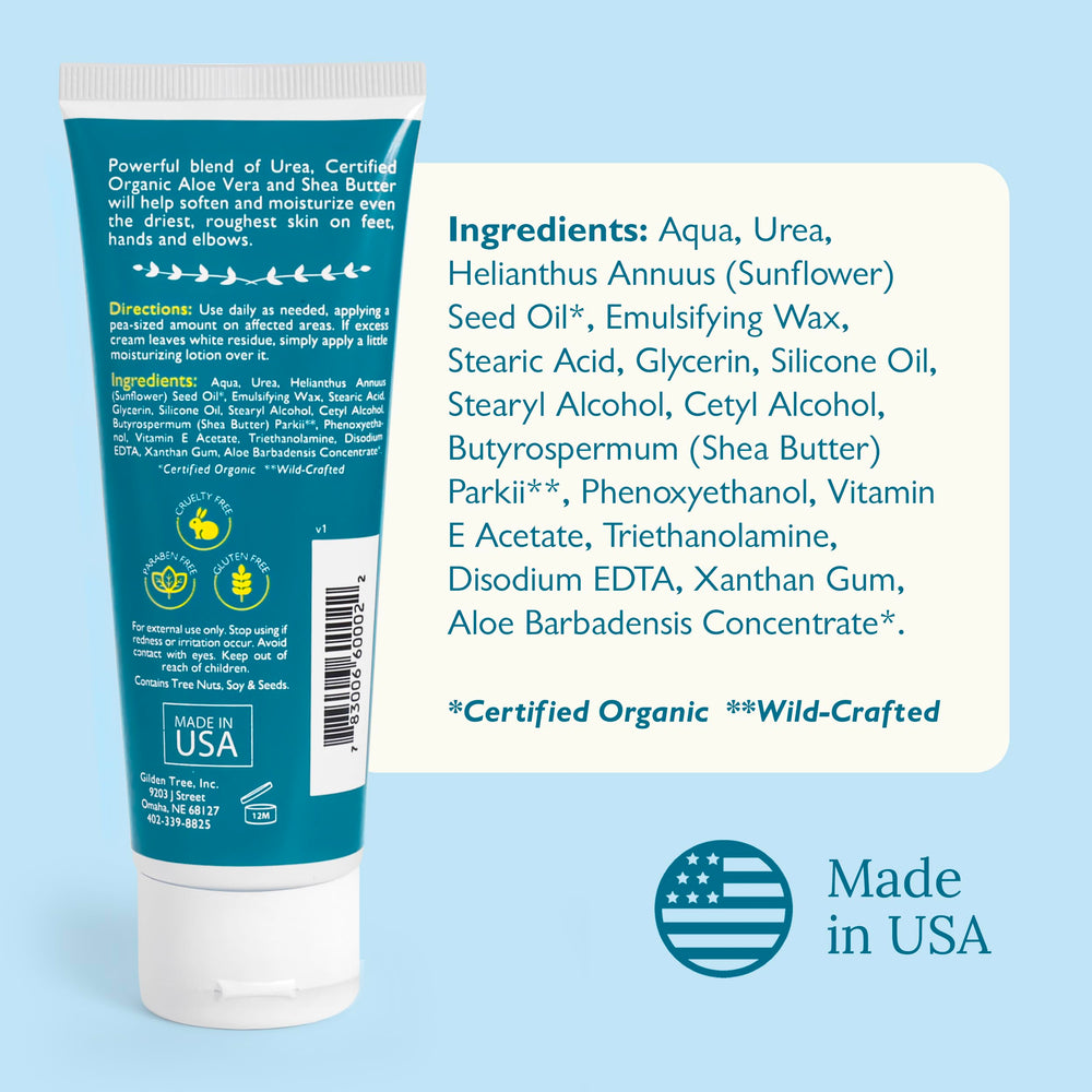 Hydratation durable pour pieds secs avec GILDEN TREE.